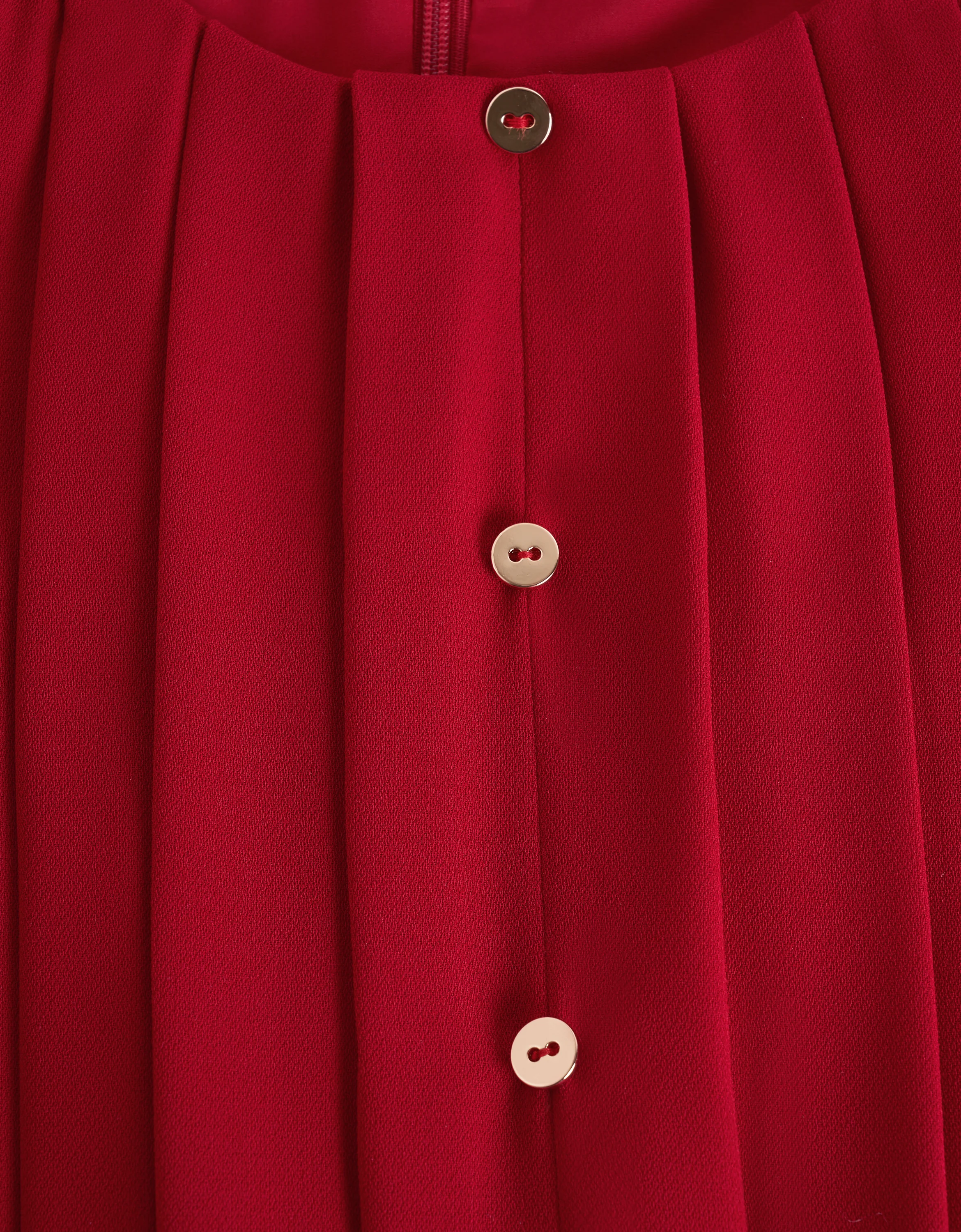Round Neck Sleeveless Pleated Dress - Image 12
