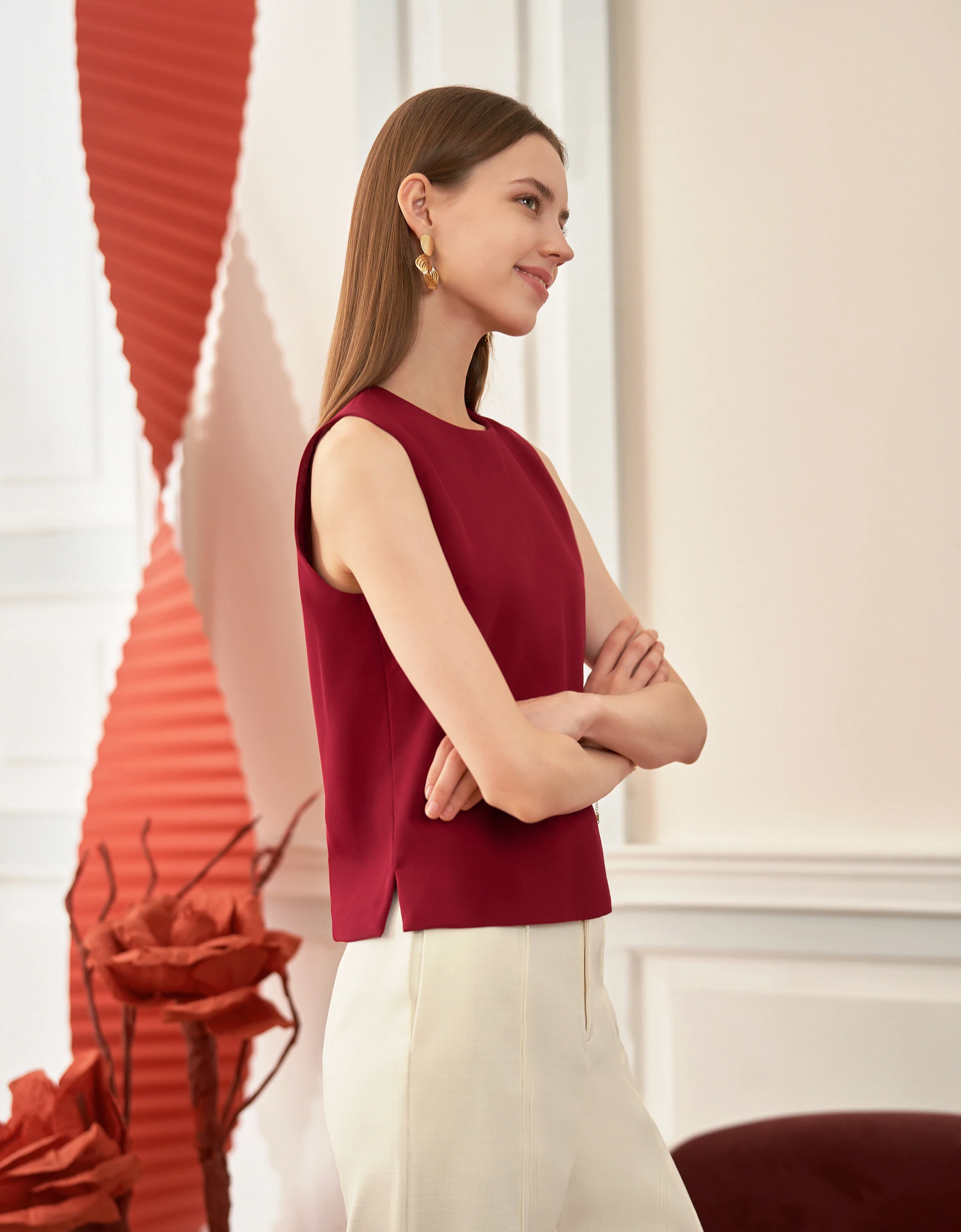 Round Neck Sleeveless Top - Image 20
