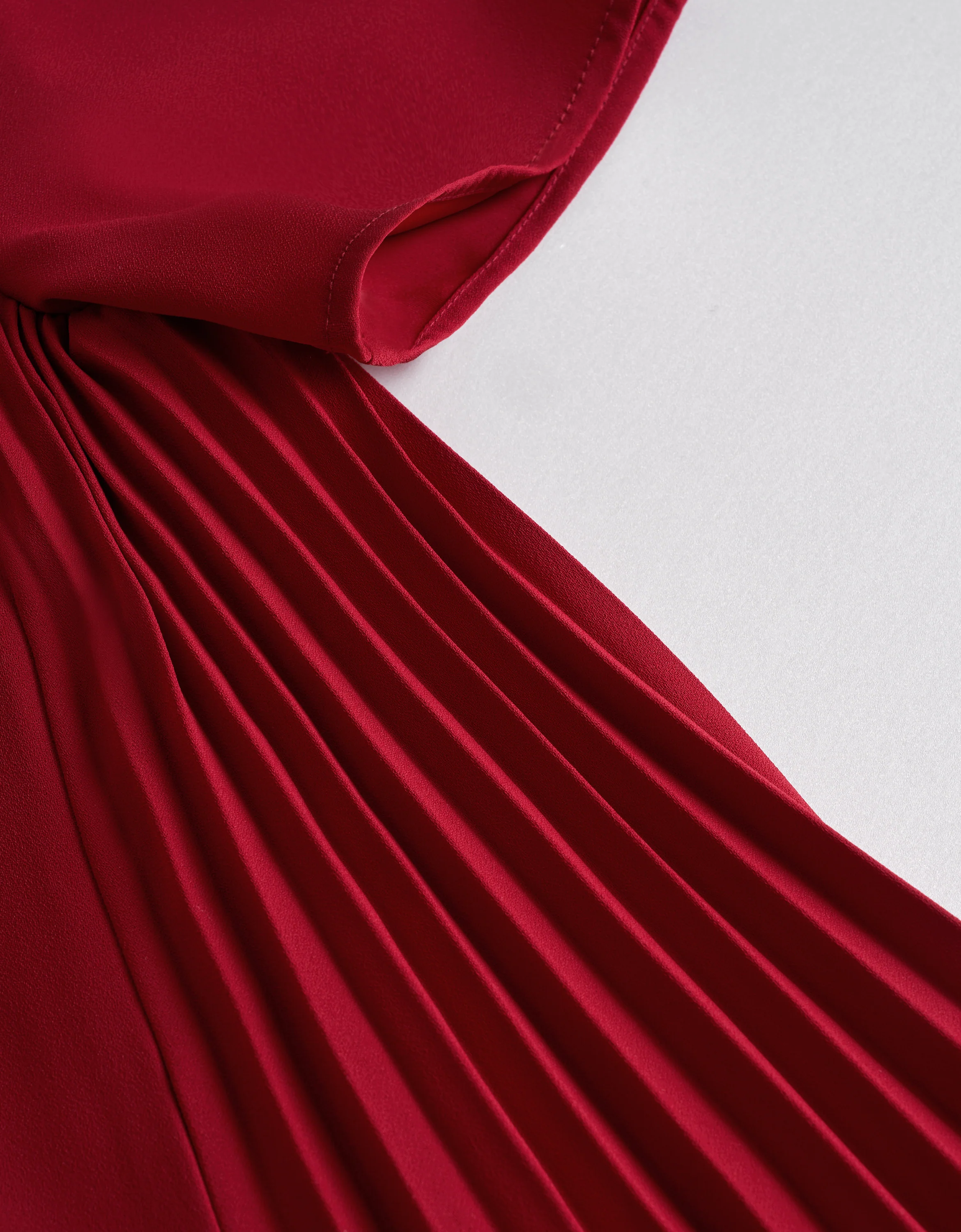 Ruffled Hem Round Neck Short Sleeve Dress - Image 7