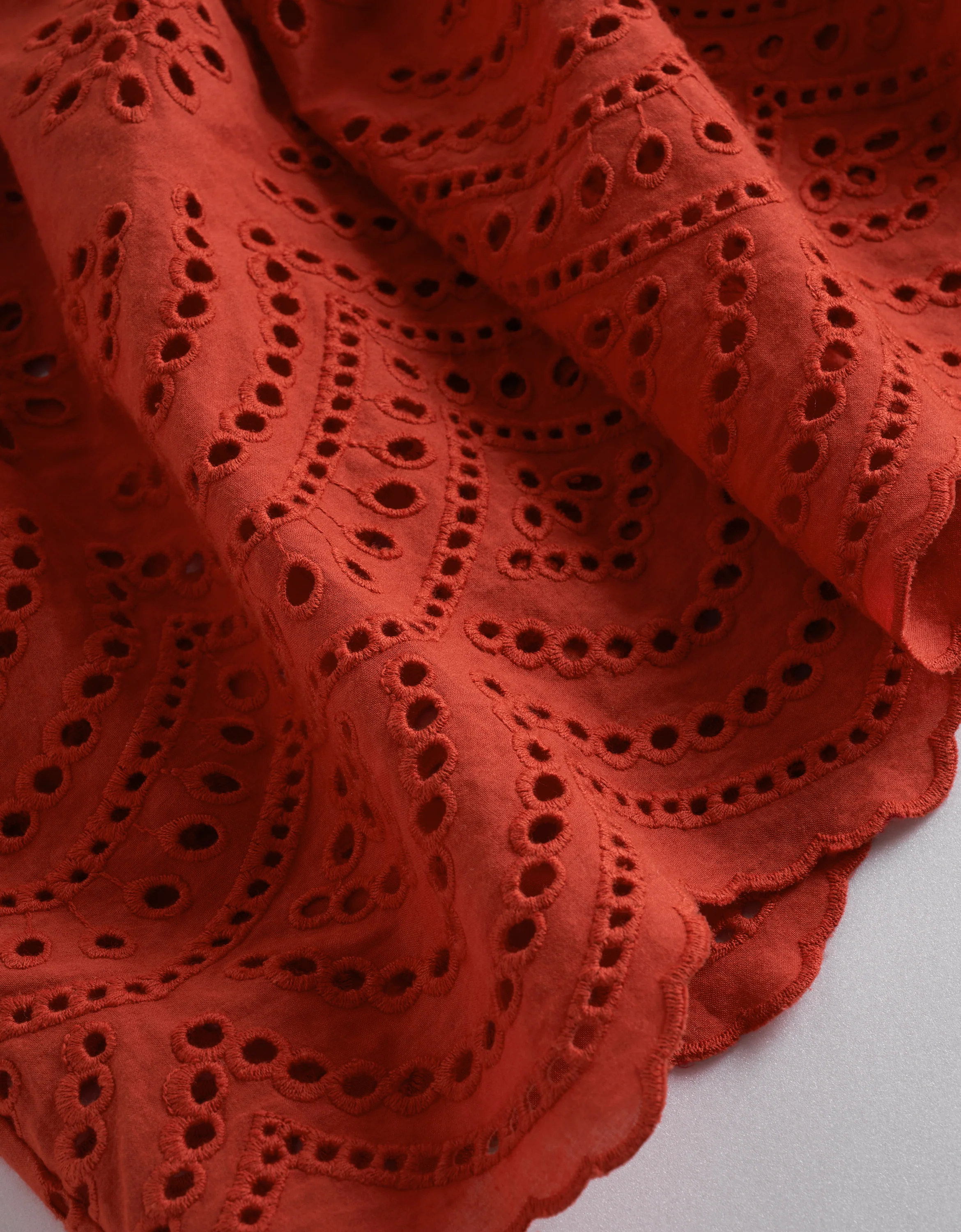 Ruffled Neck Sleeveless Embroidered Dress - Image 18