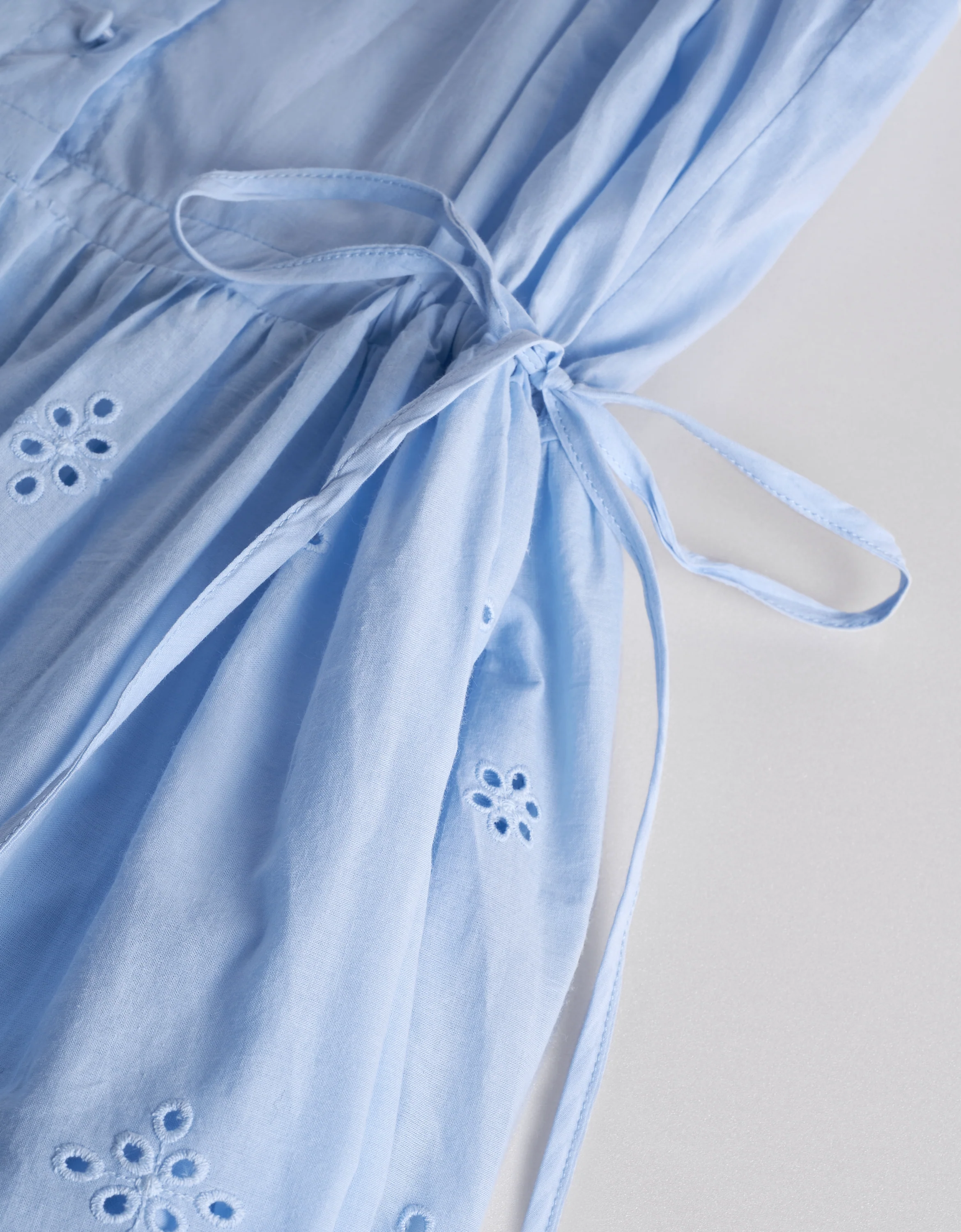 Ruffled Neck Sleeveless Embroidered Dress - Image 25