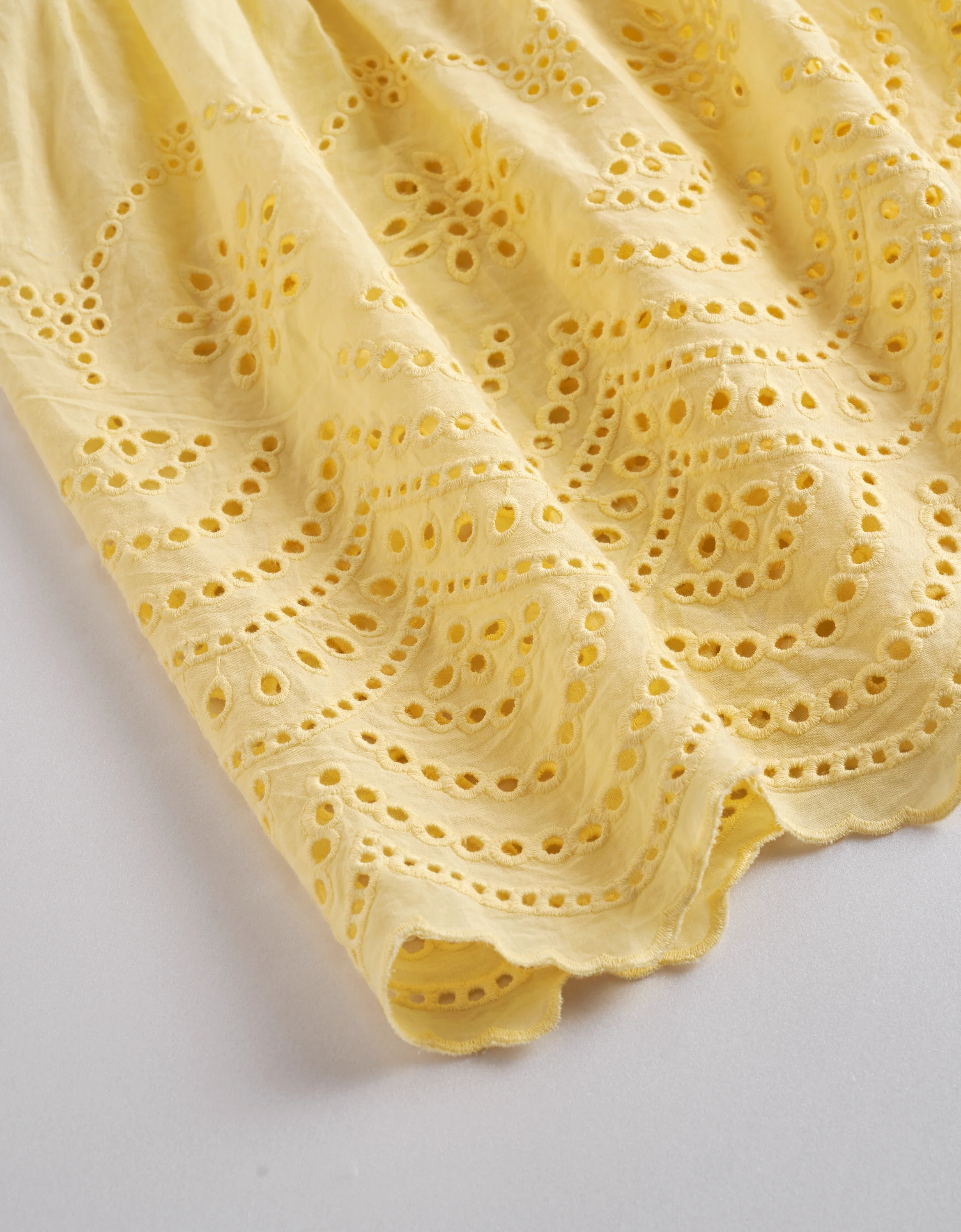 Ruffled Neck Sleeveless Embroidered Dress - Image 8