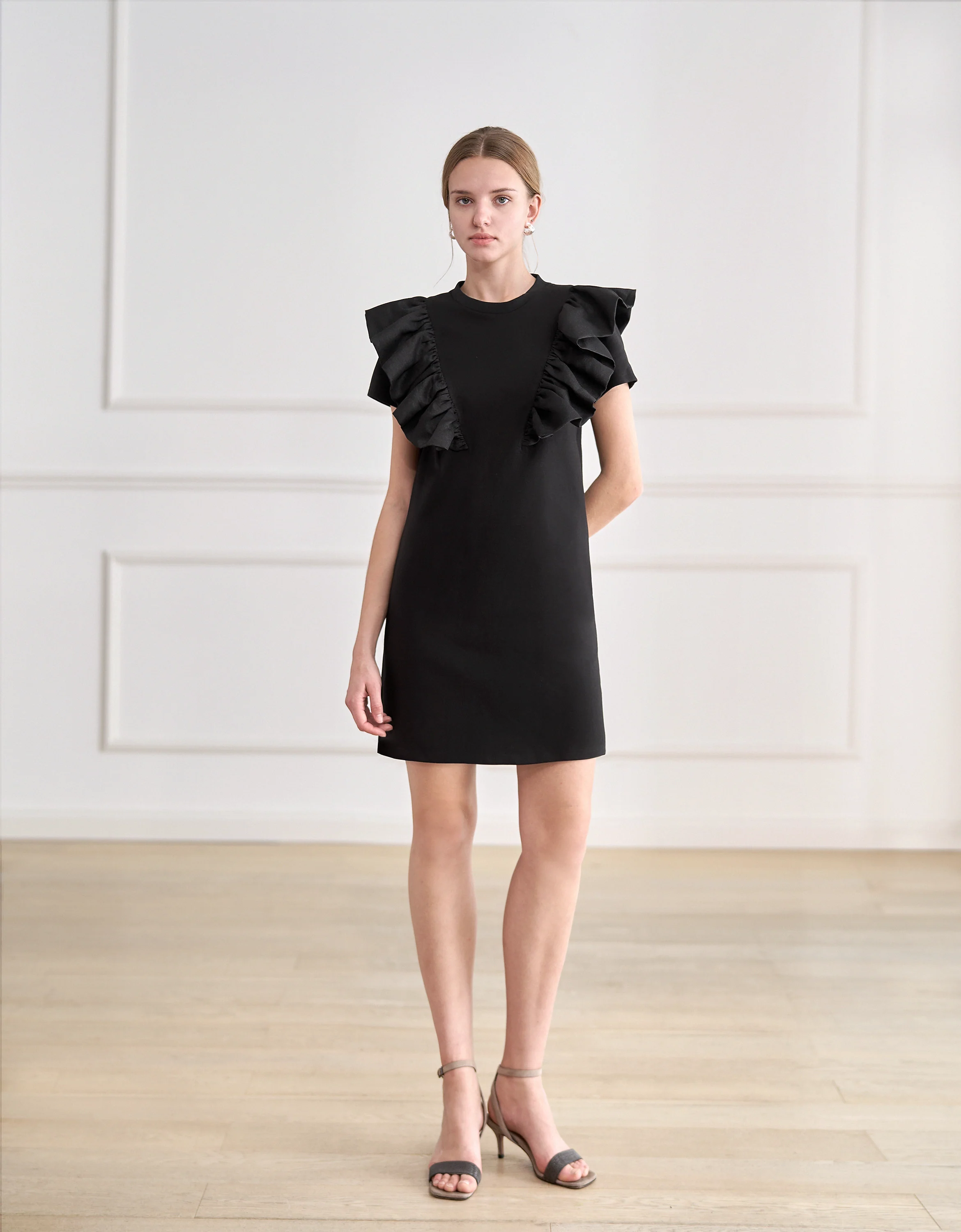 Ruffled Panel T-Shirt Dress - Image 3