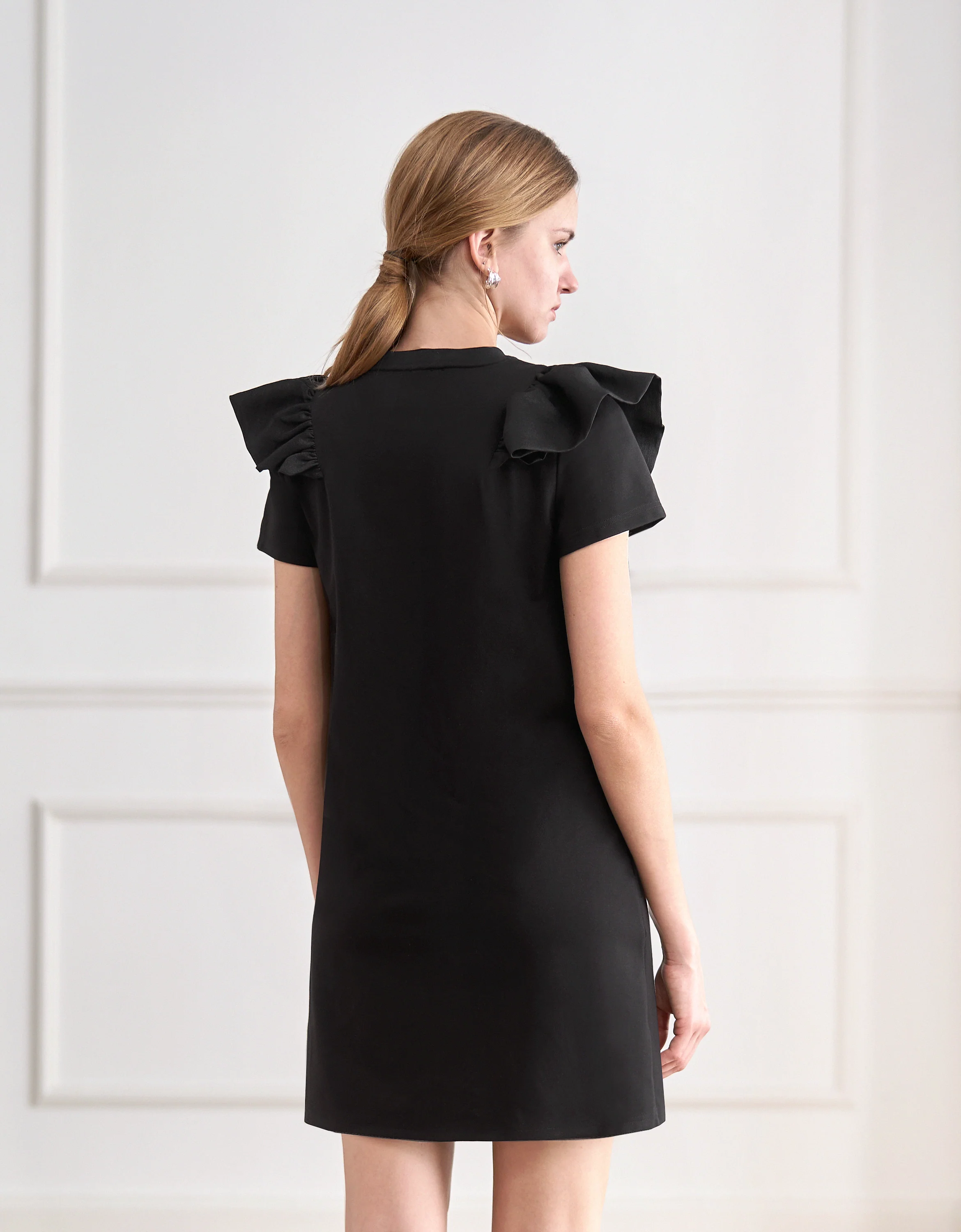 Ruffled Panel T-Shirt Dress - Image 4