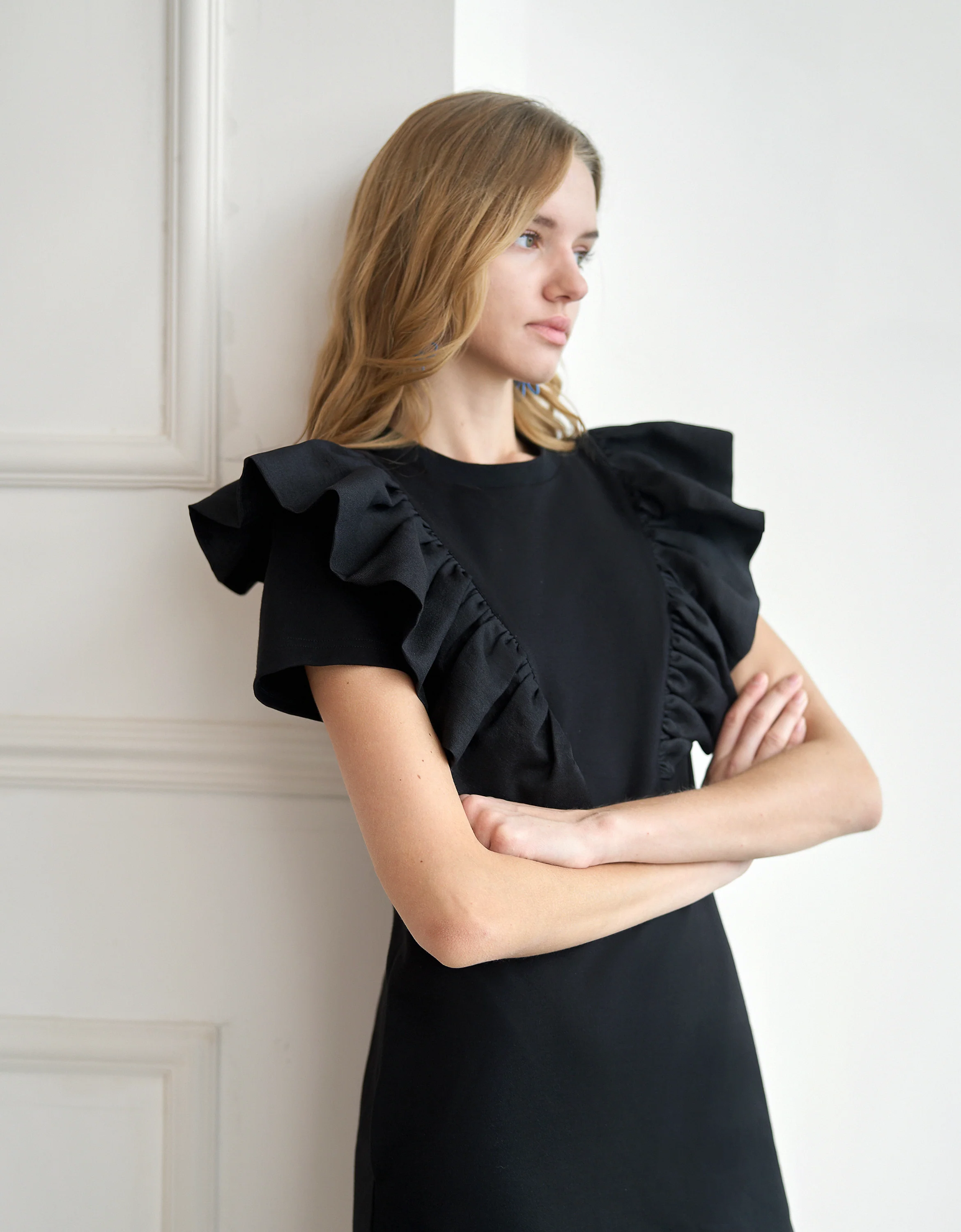 Ruffled Panel T-Shirt Dress - Image 5