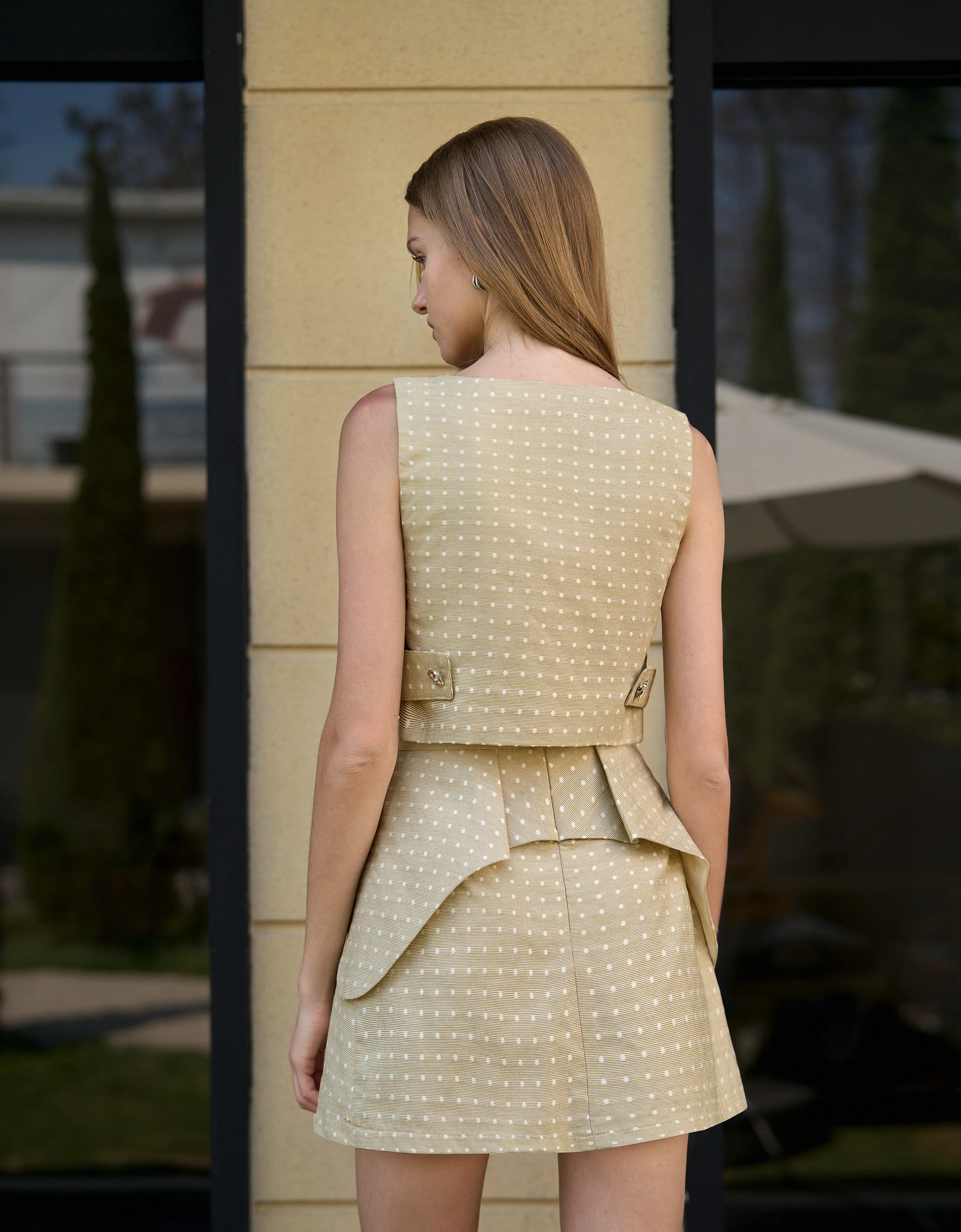 Ruffled Panels Polka Dot Skirt - Image 6