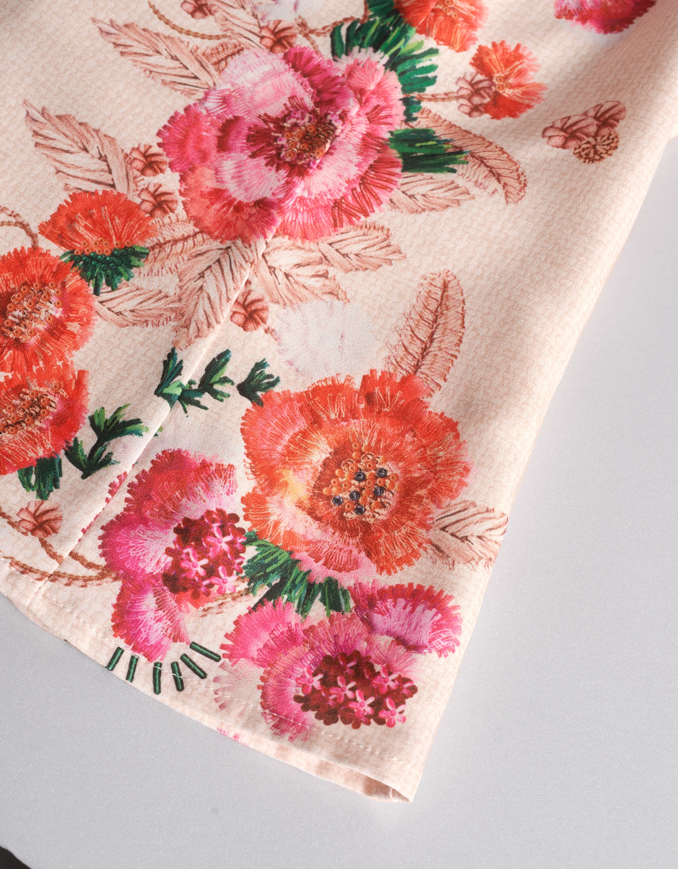 Ruffled Sleeves Round Neck Floral Top - Image 9