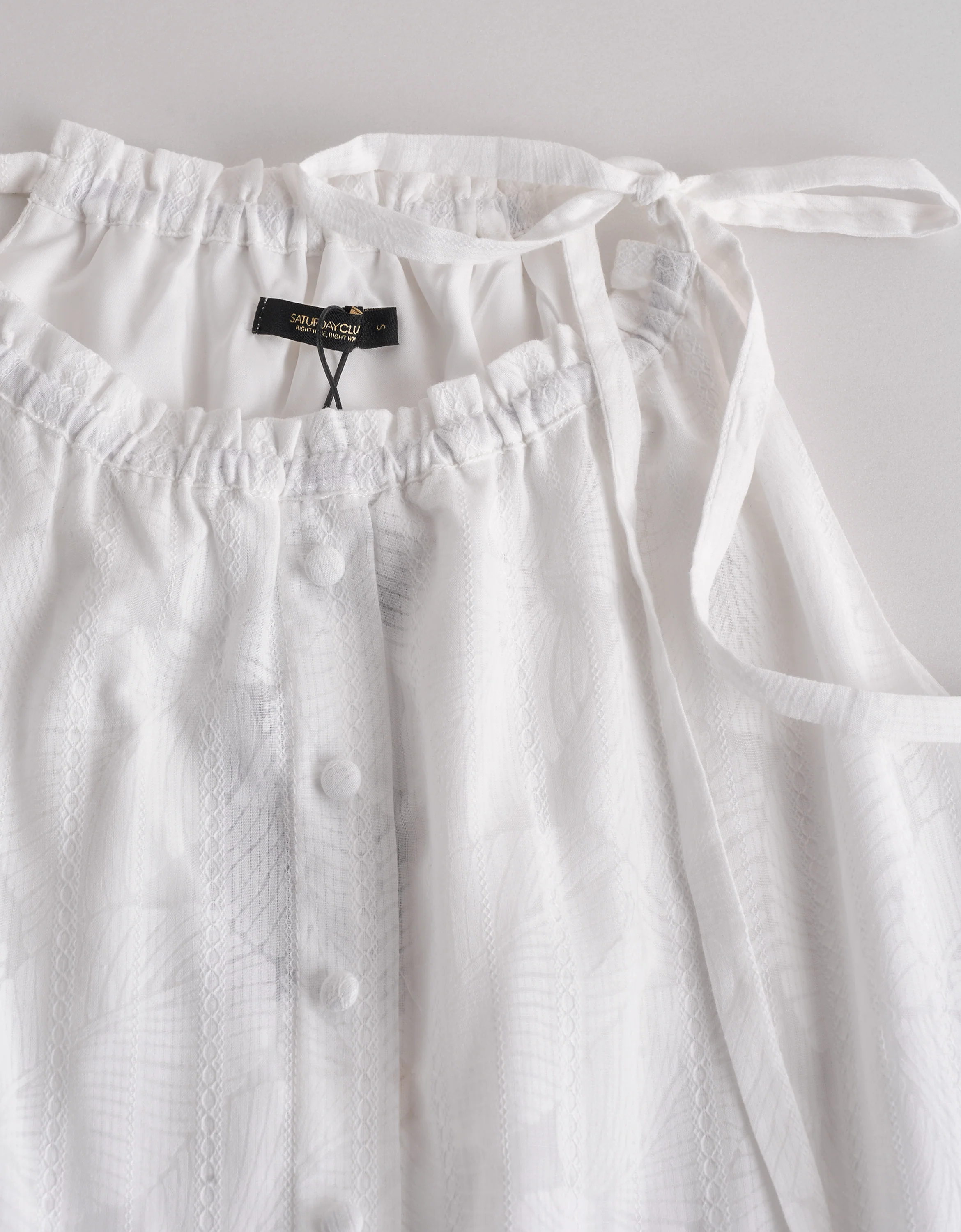 Ruffled Trim Drawstring Waist Halterneck Dress - Image 6