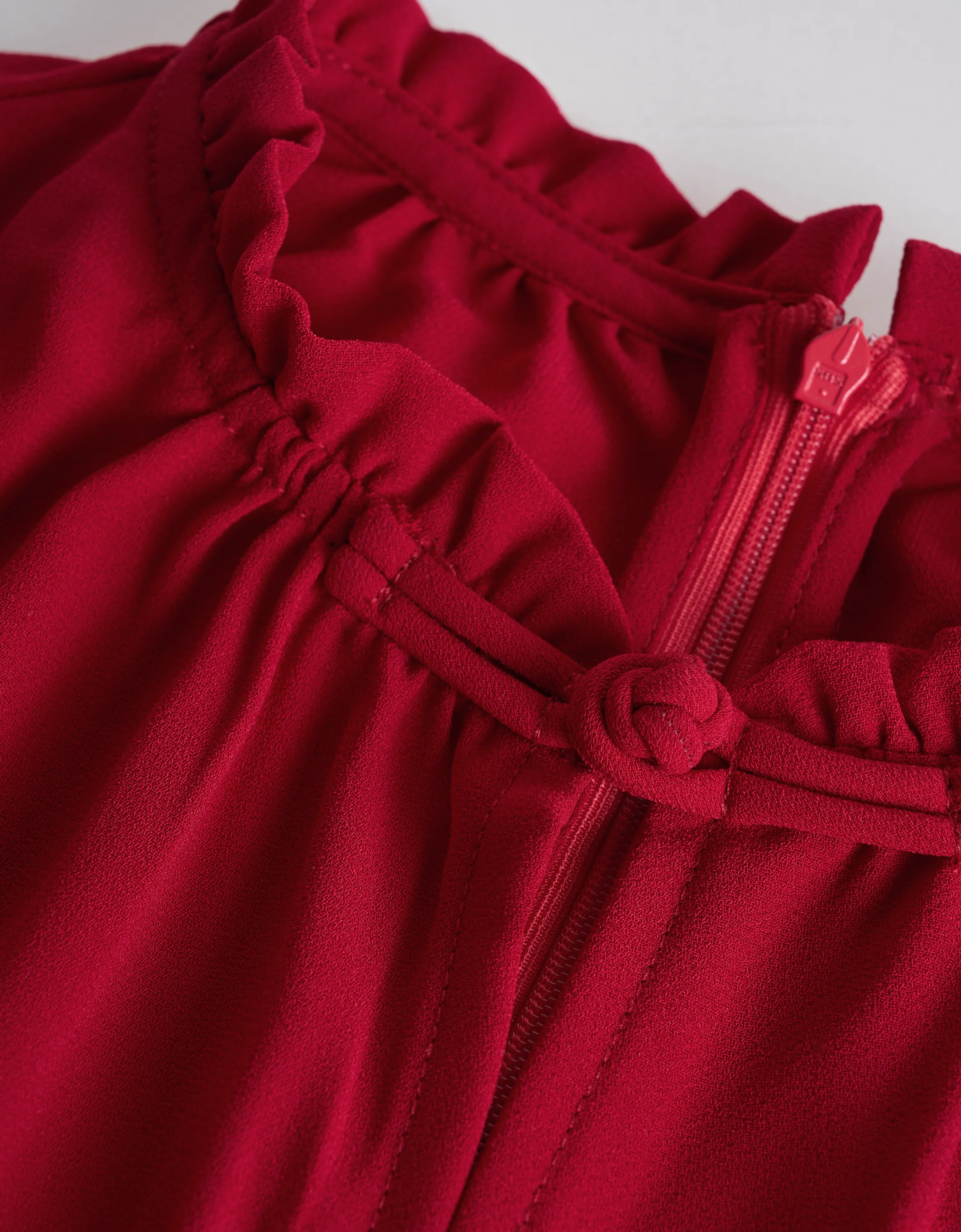 Ruffled Trim Waist Tie Sleeveless Jumpsuit - Image 14