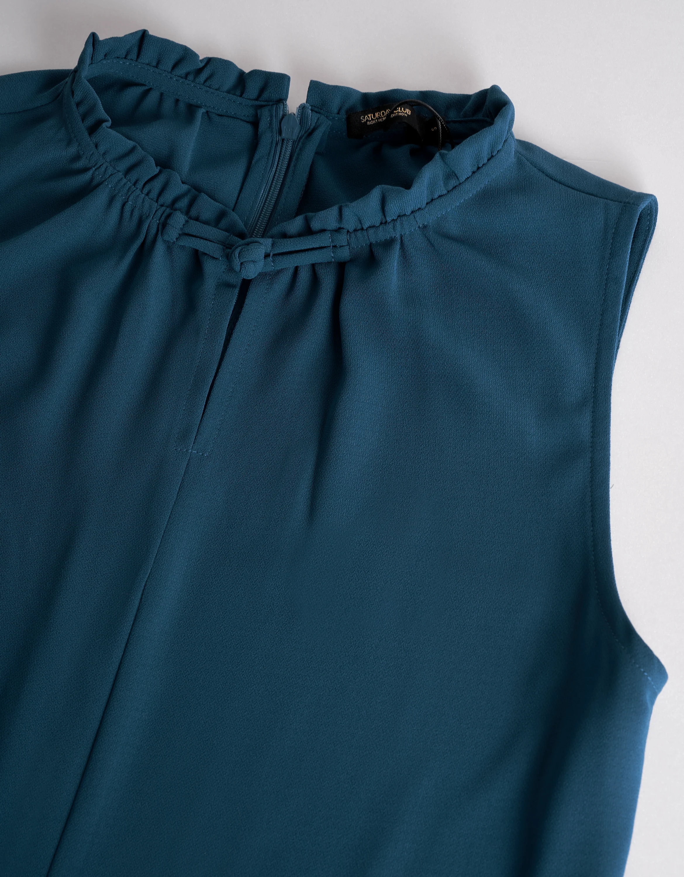 Ruffled Trim Waist Tie Sleeveless Jumpsuit - Image 5