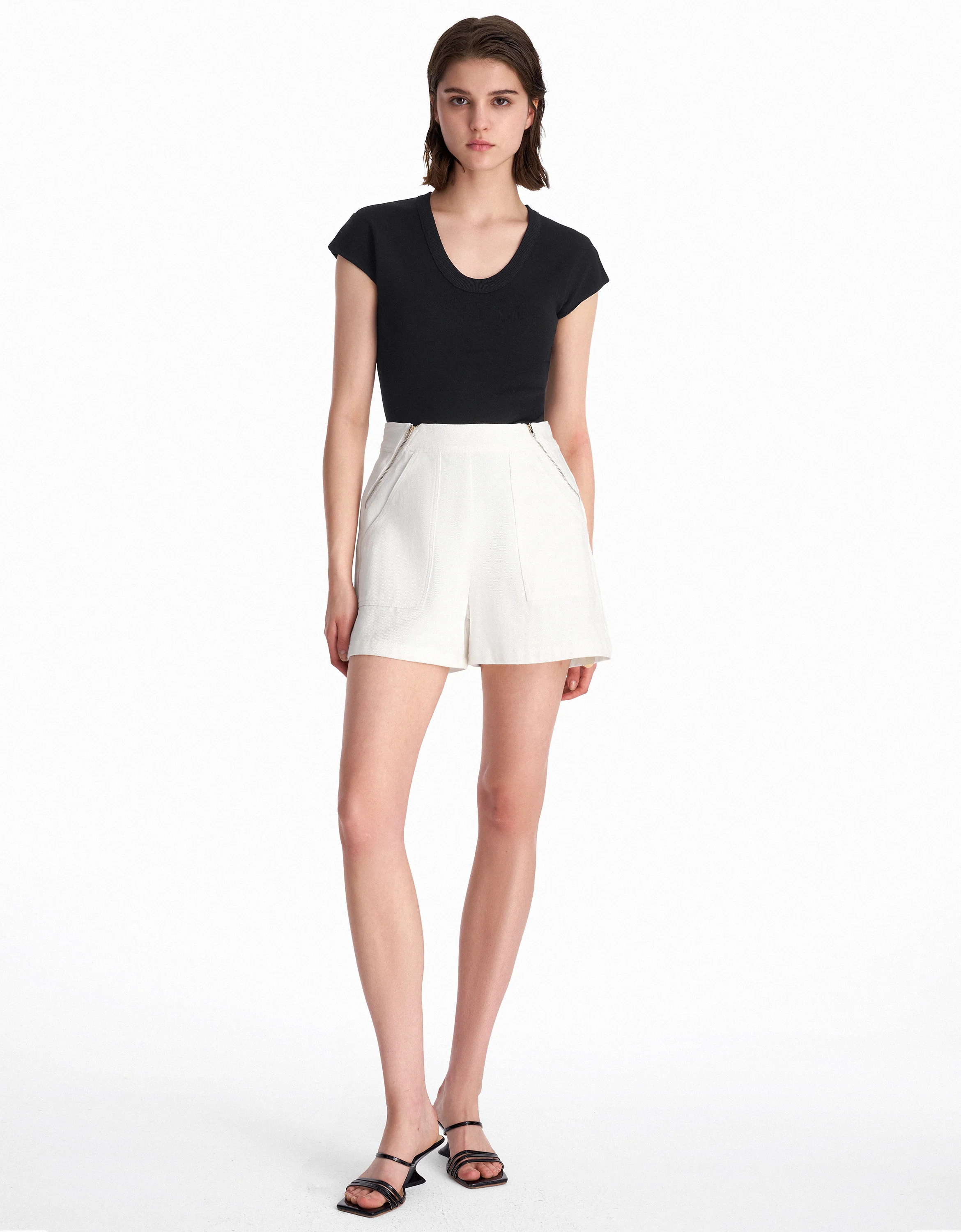 Scoop Neck Cap Sleeve Top - Image 7