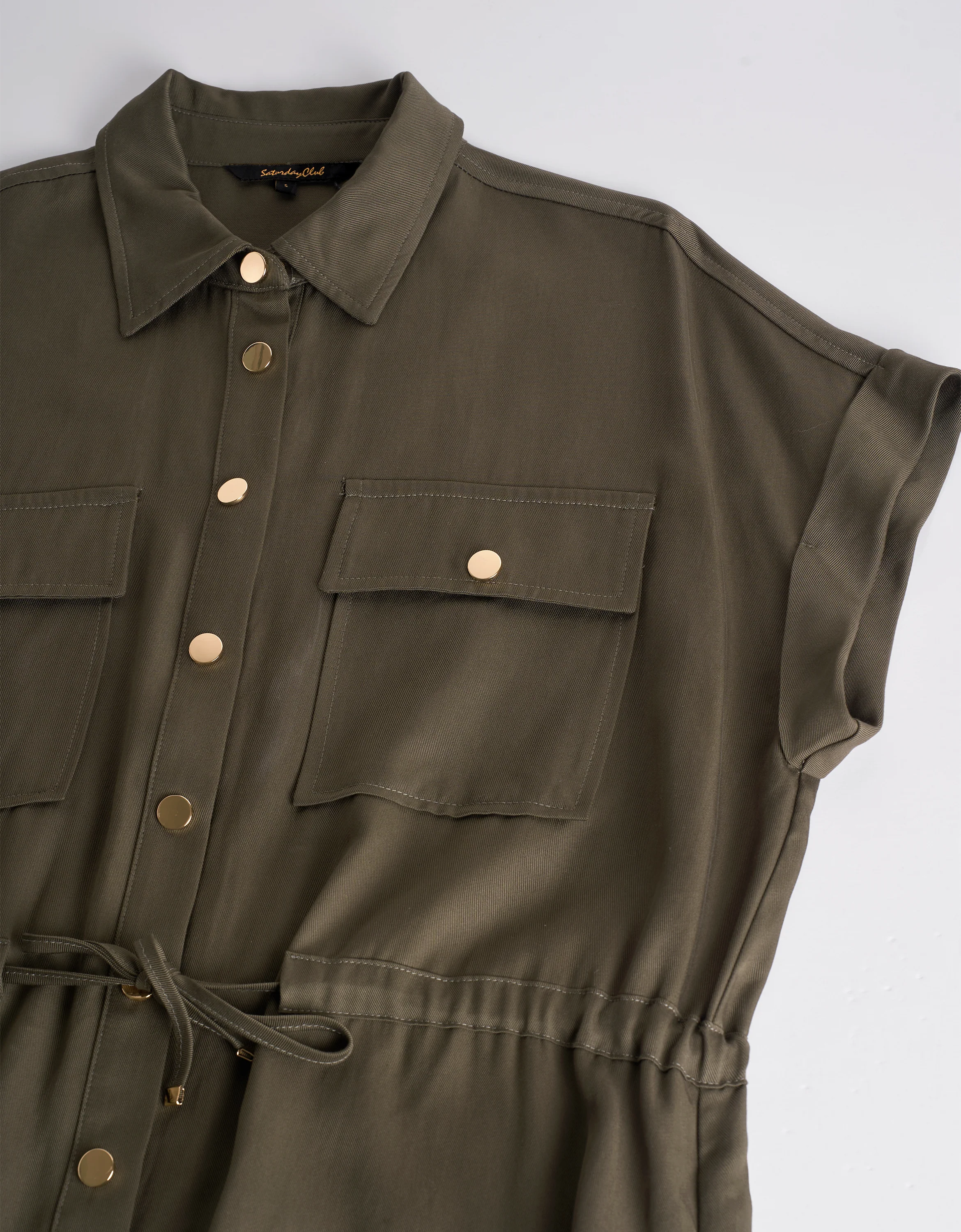 Short Sleeve Collared Romper - Image 4