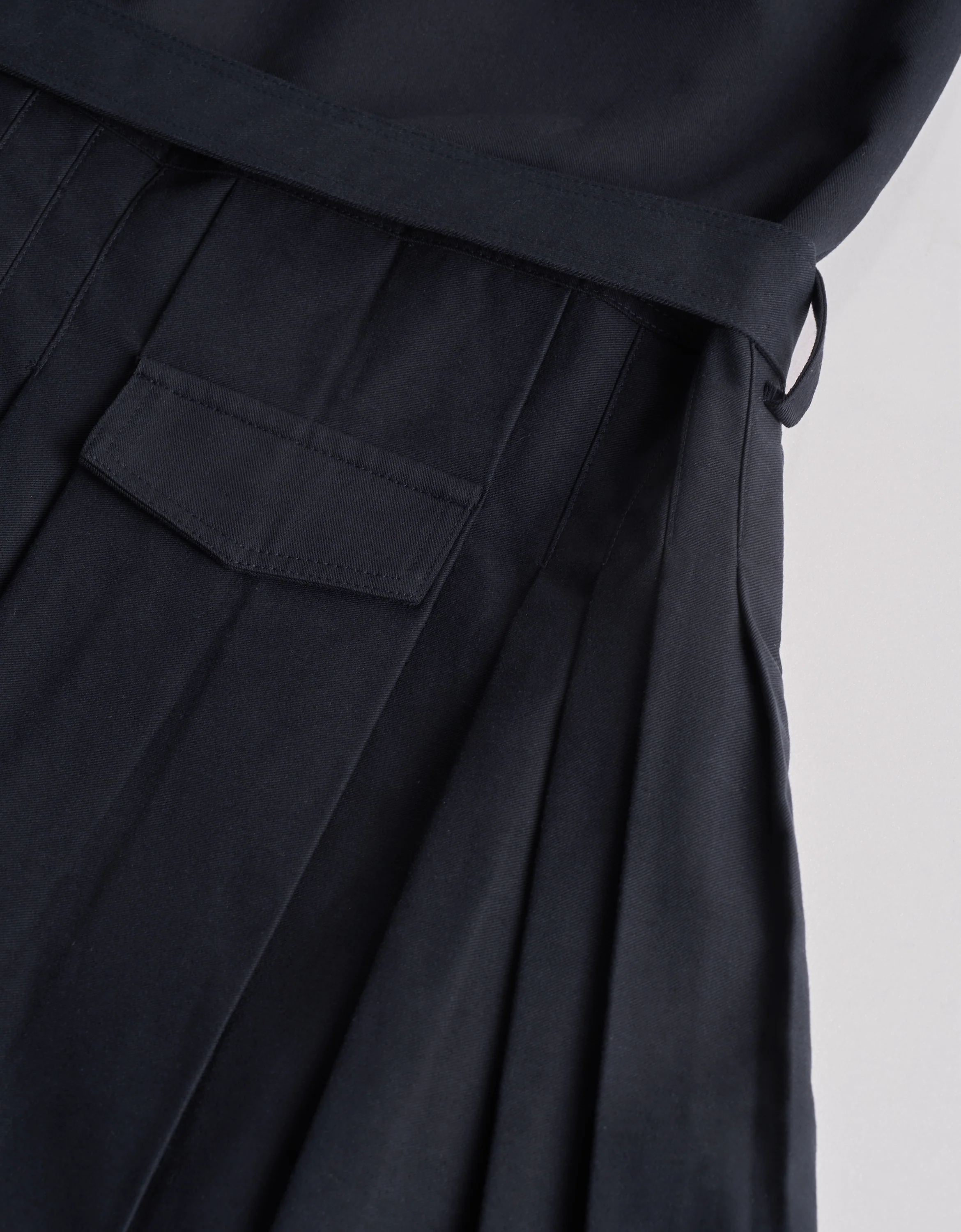 Short Sleeve Pleated Shirt Dress - Image 8
