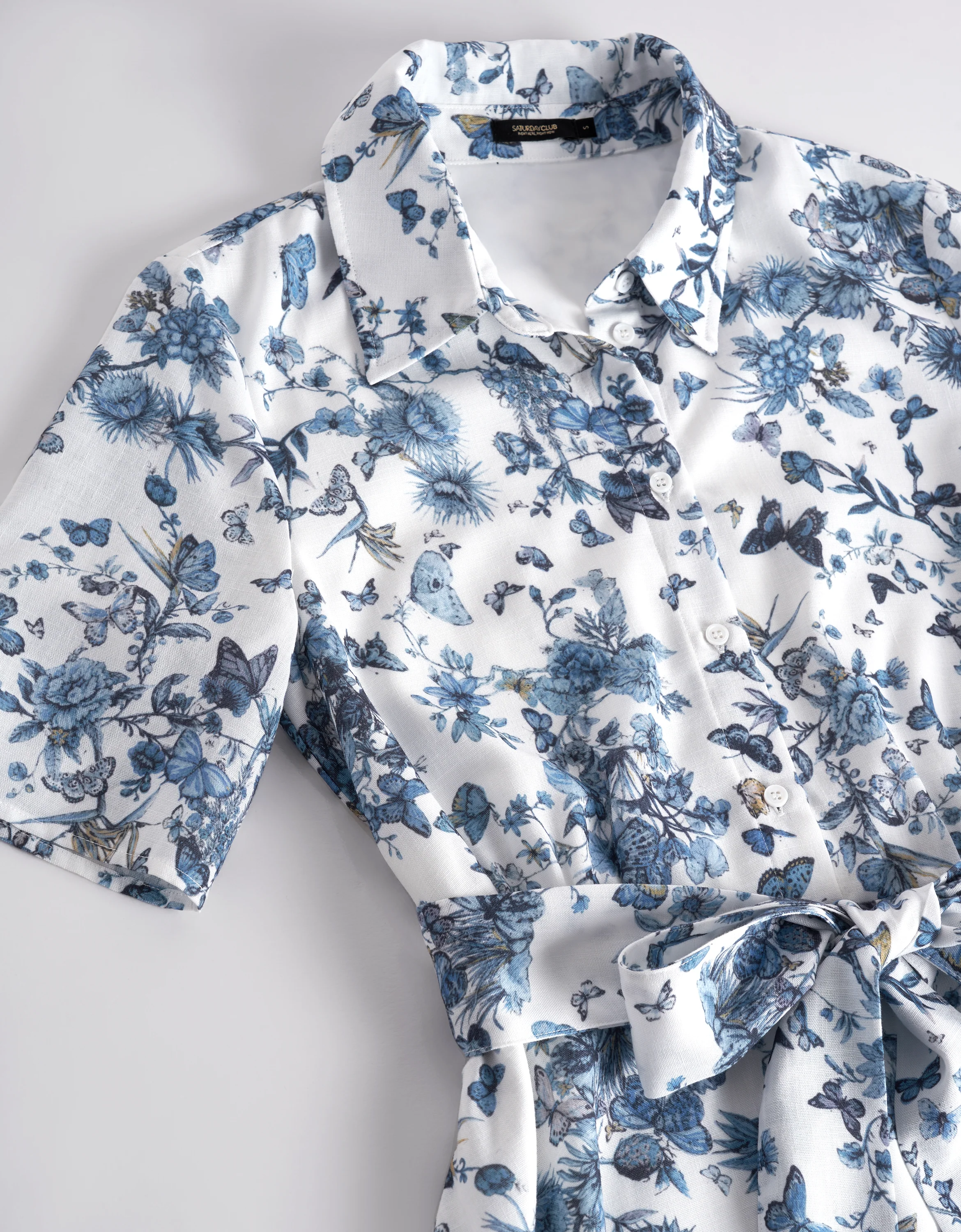 Short Sleeve Printed Midi Shirt Dress - Image 7