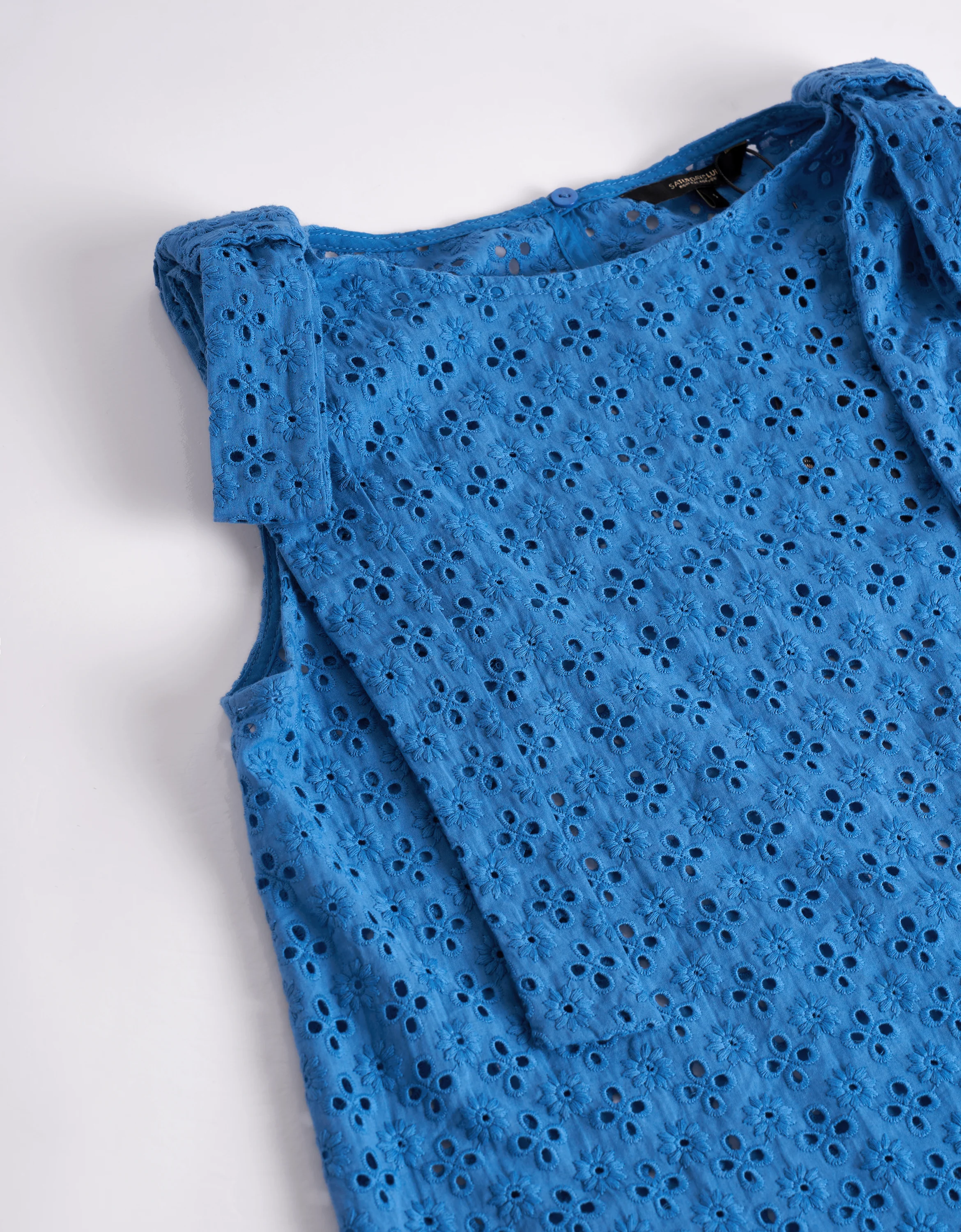 Shoulder Bows Cutwork Embroidery Top - Image 15