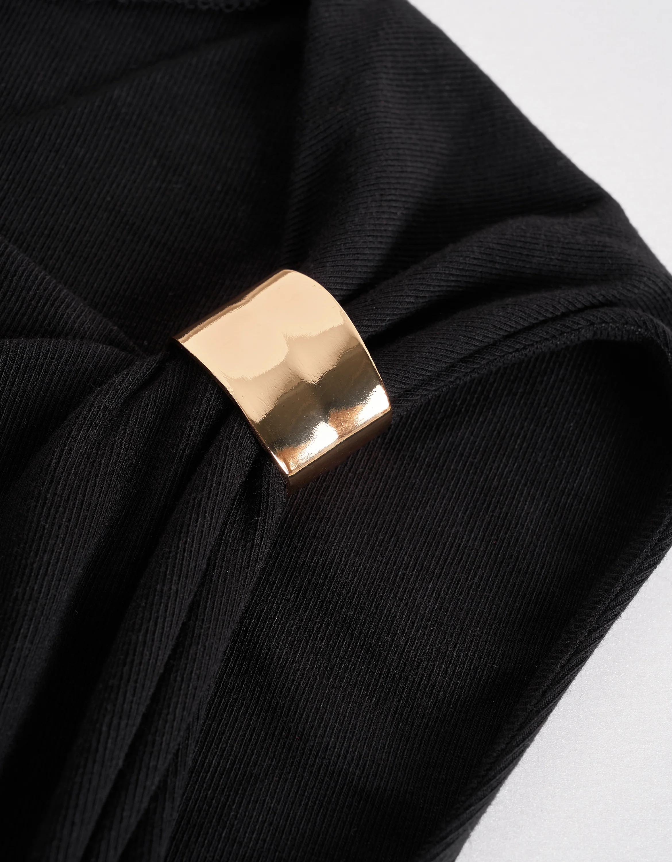 Shoulder Buckle Asymmetric Knit Top - Image 6