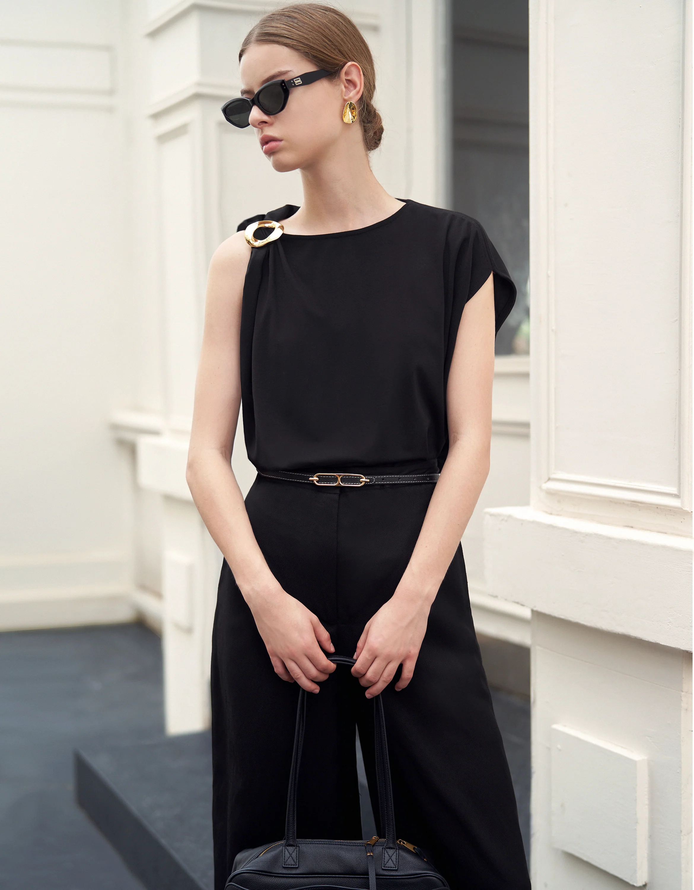 Shoulder Buckle Asymmetric Top - Image 4