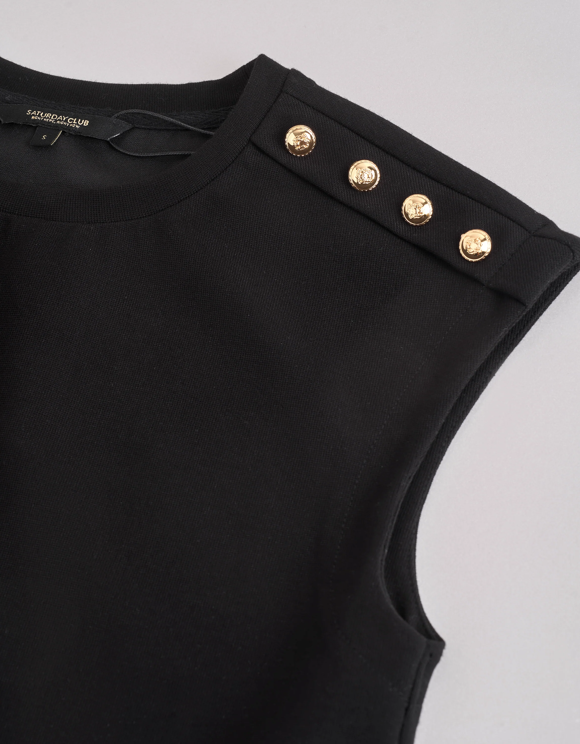 Shoulder Buttons Round Neck Top - Image 7