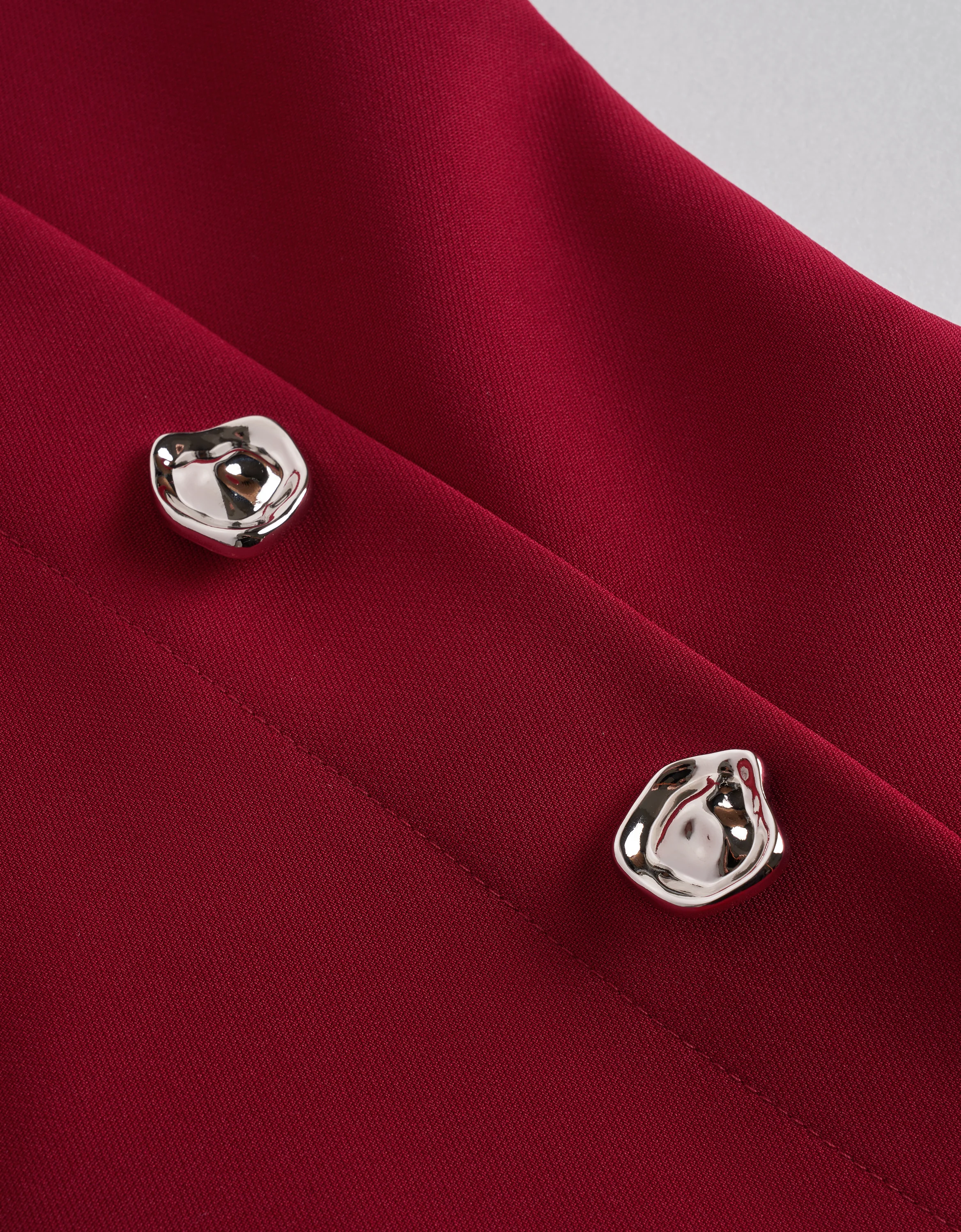 Side Buttons Boat Neck Sleeveless Top - Image 6