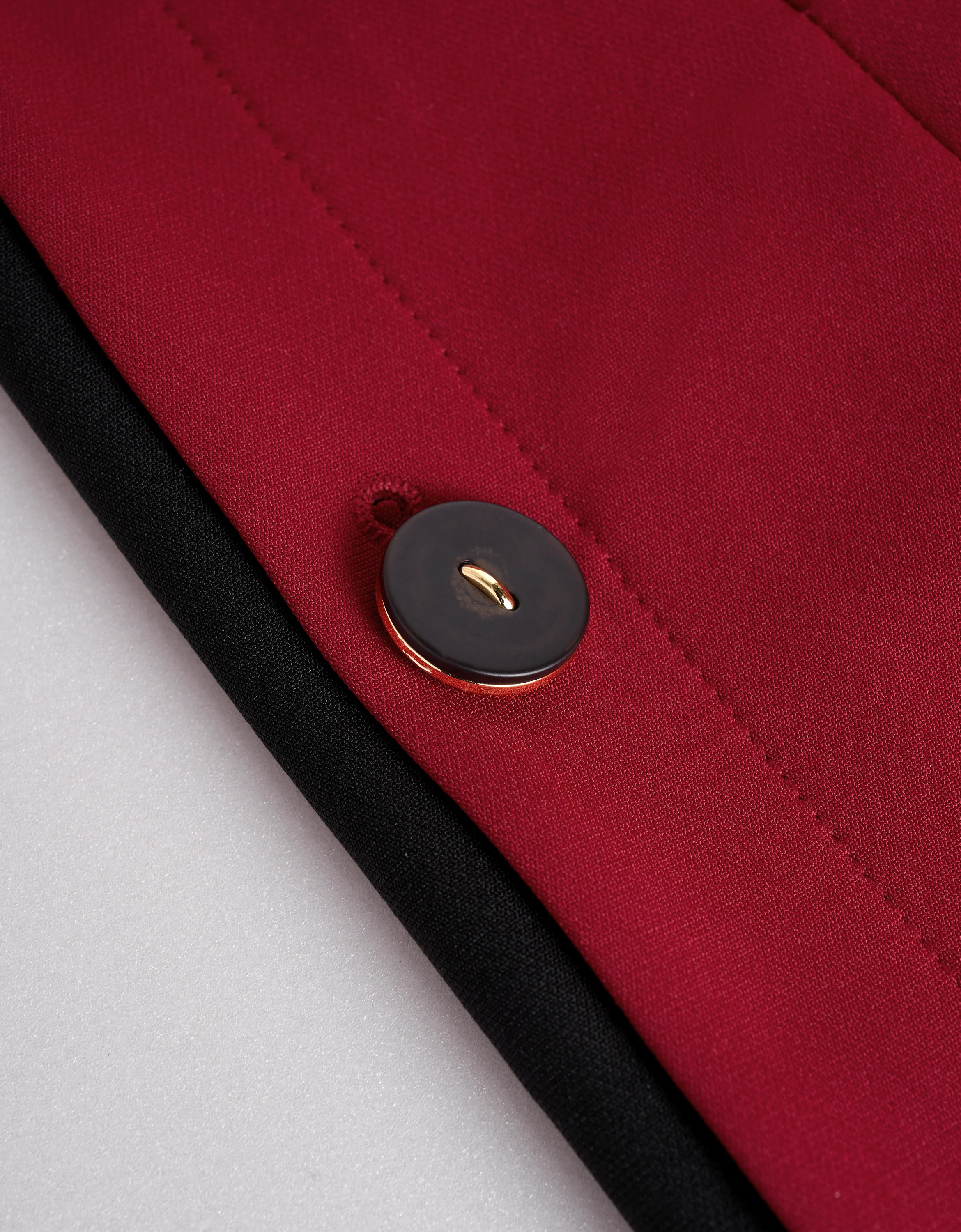 Side Buttons Colorblock Sleeveless Dress - Image 6