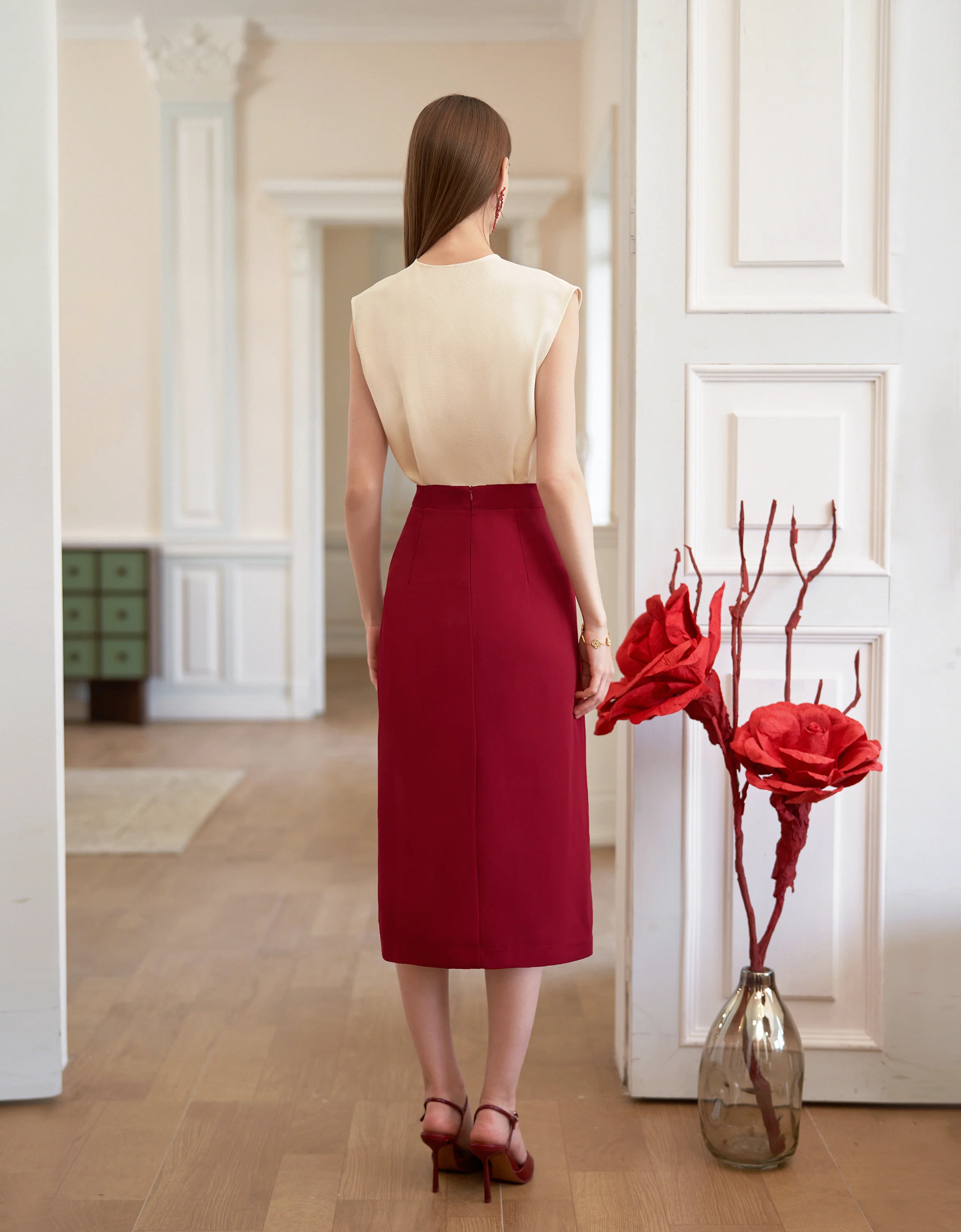 Side Slit Midi Skirt - Image 3