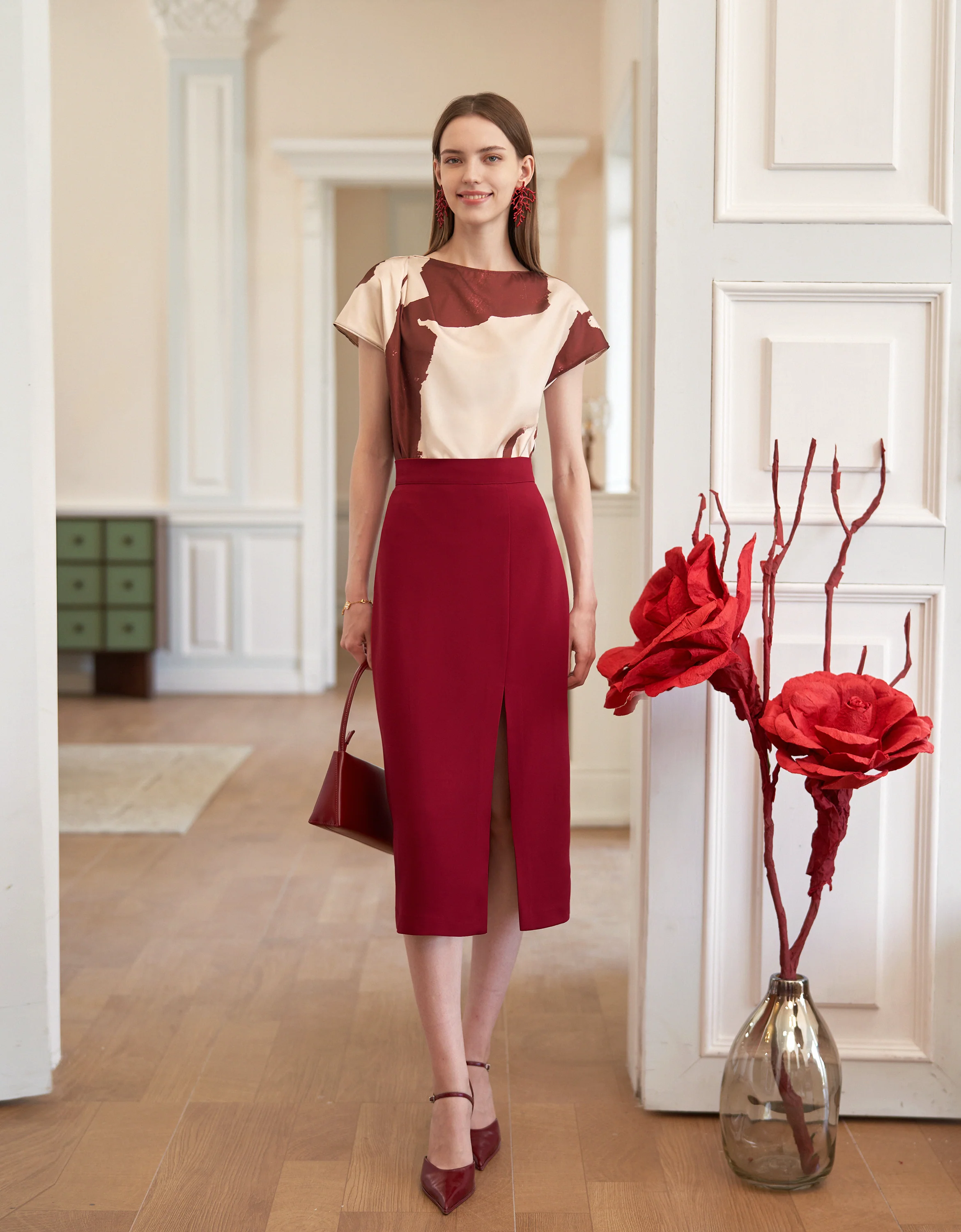 Side Slit Midi Skirt - Image 4