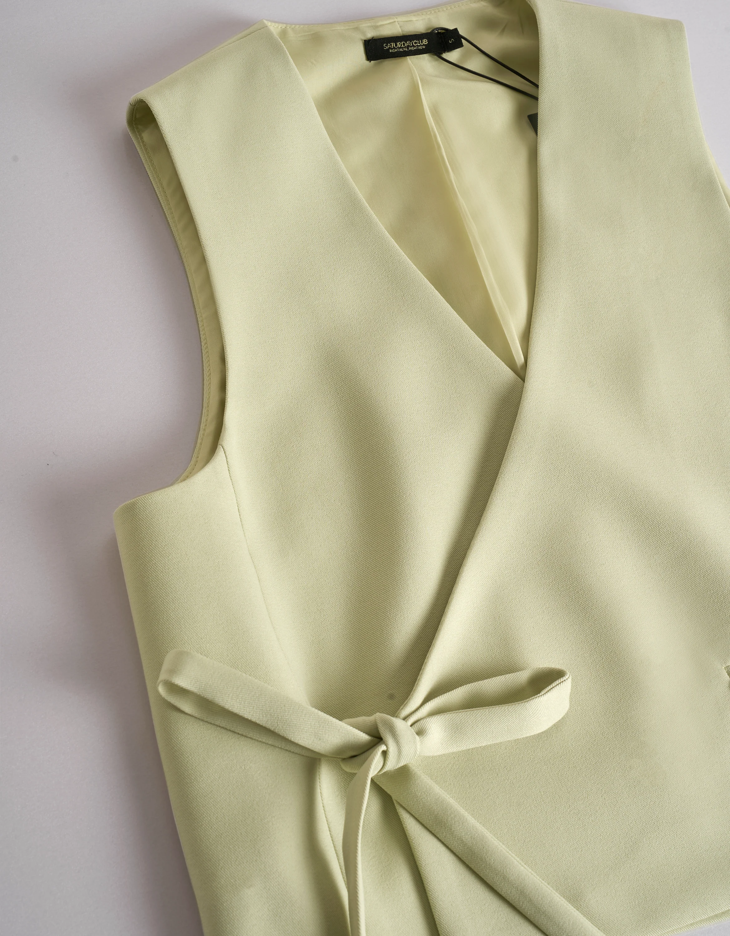 Side Tie V-neck Sleeveless Vest - Image 5