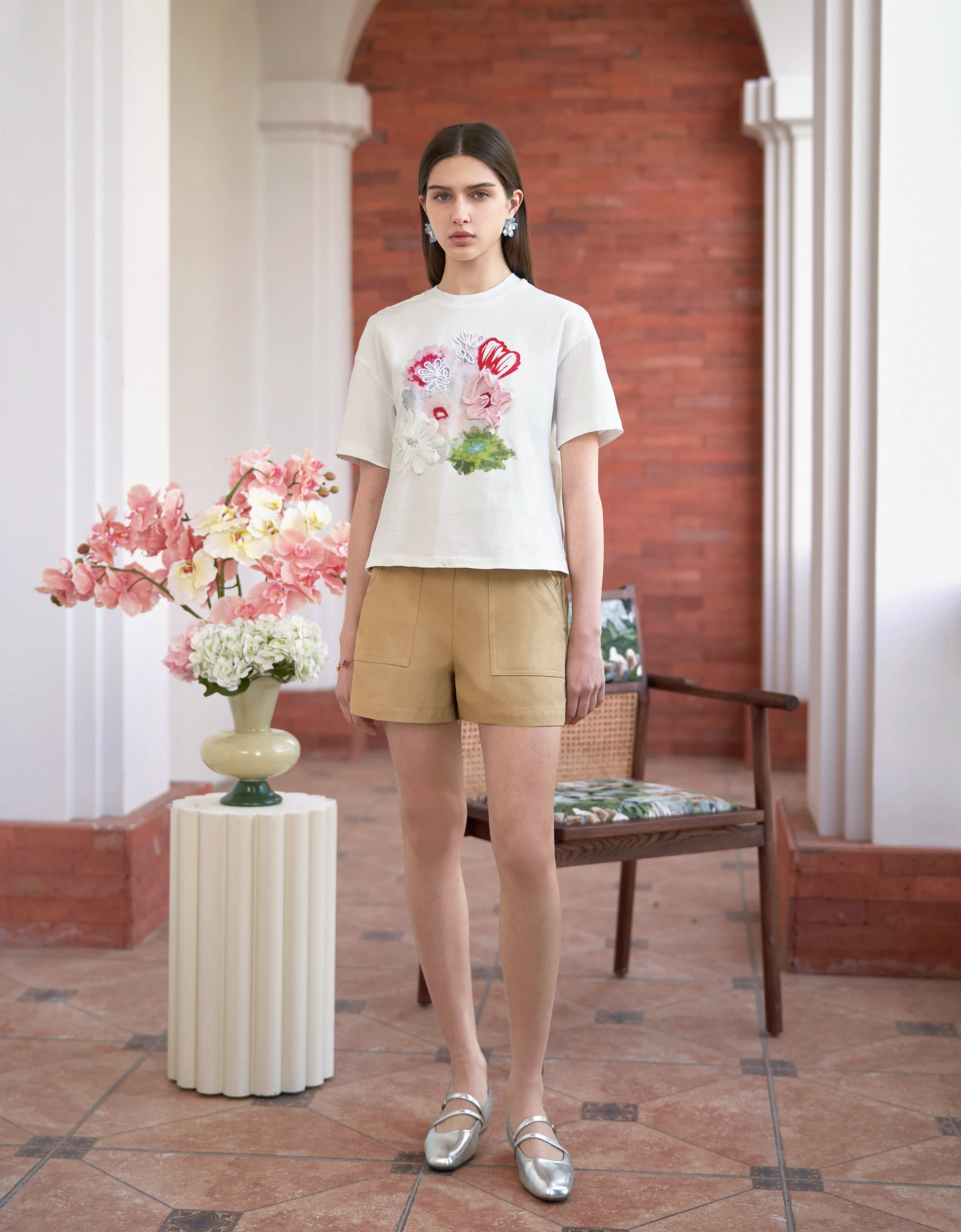 Side Zip Large Pocket Cotton Shorts - Image 4