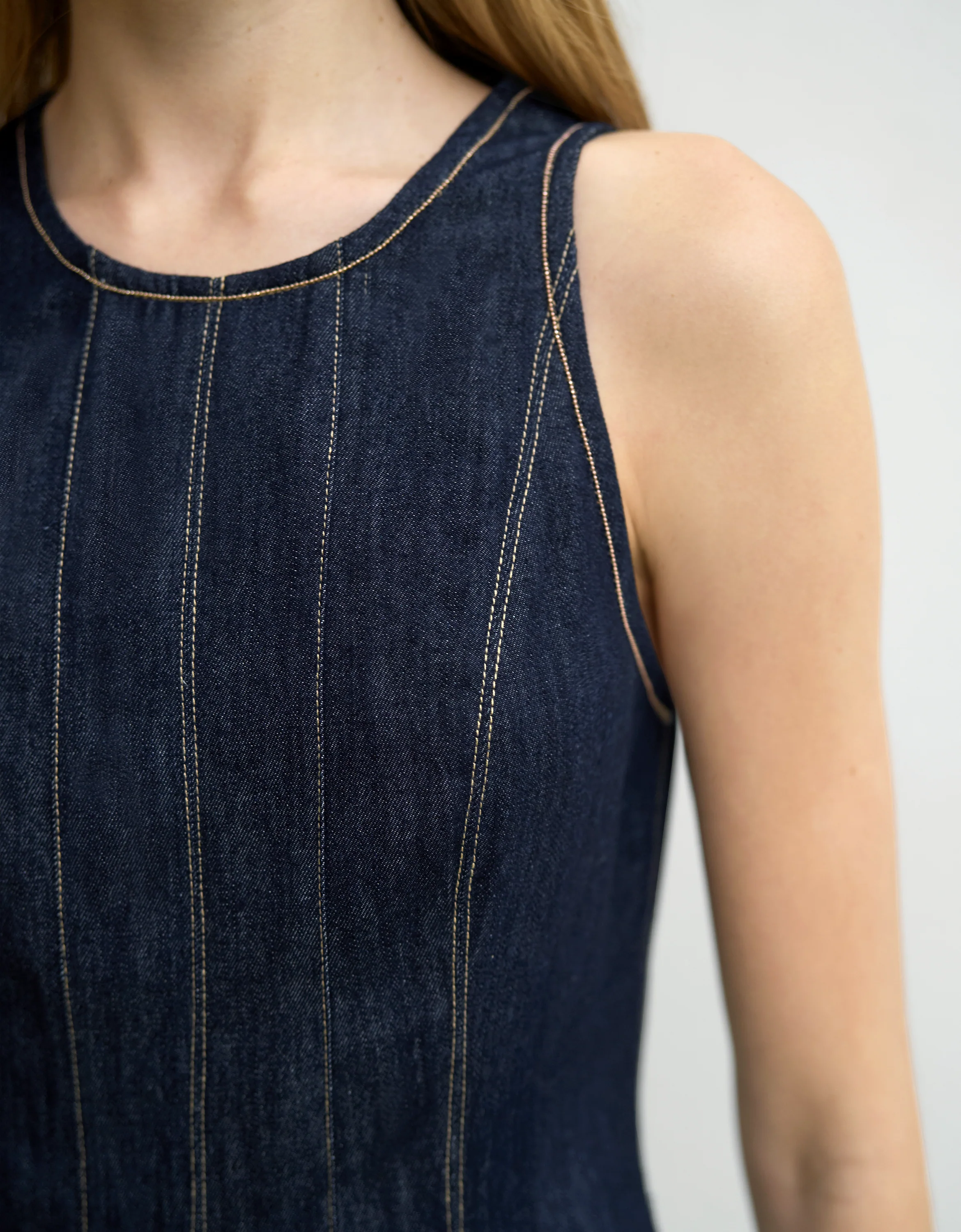 Sleeveless Denim Maxi Dress - Image 5