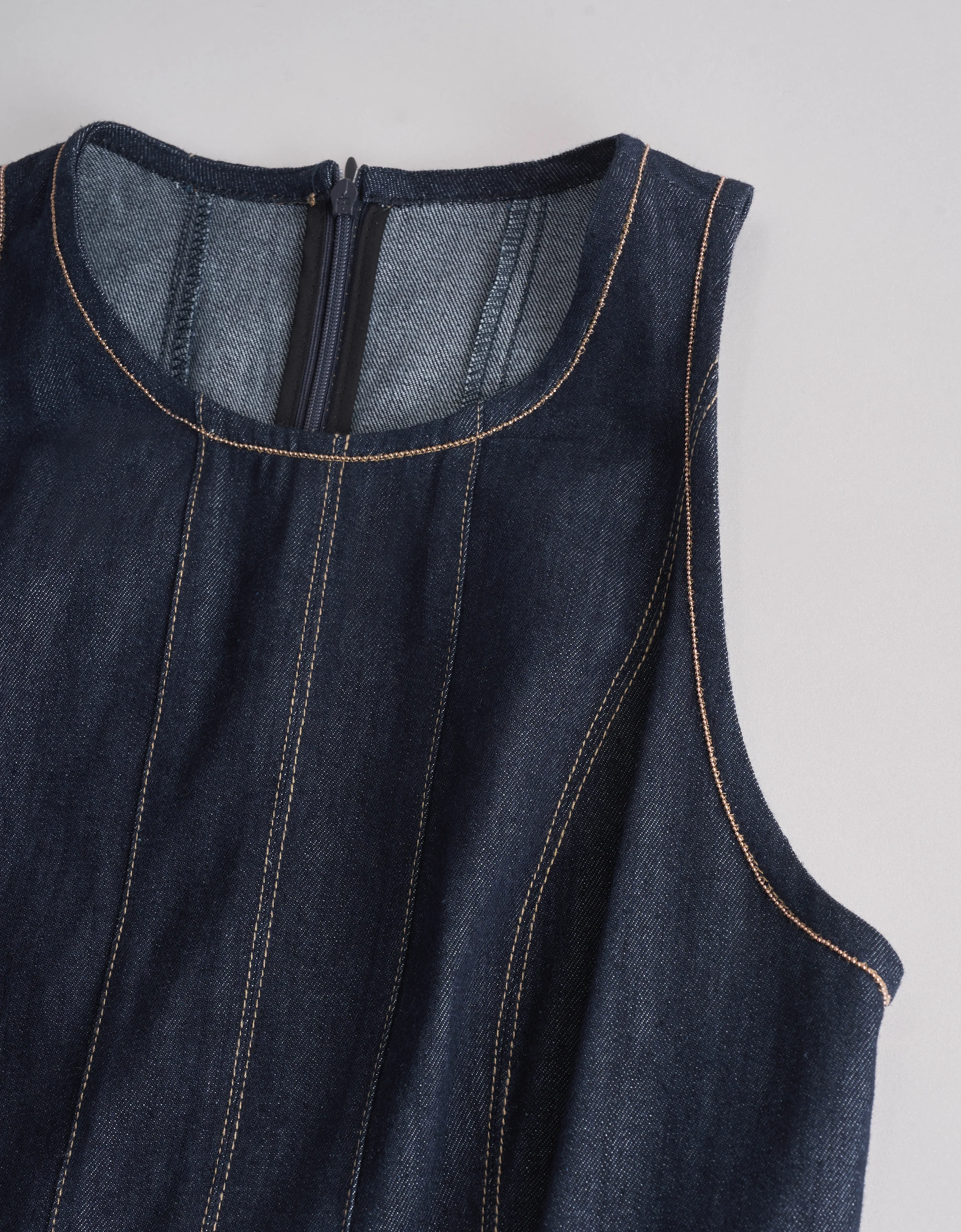Sleeveless Denim Maxi Dress - Image 6