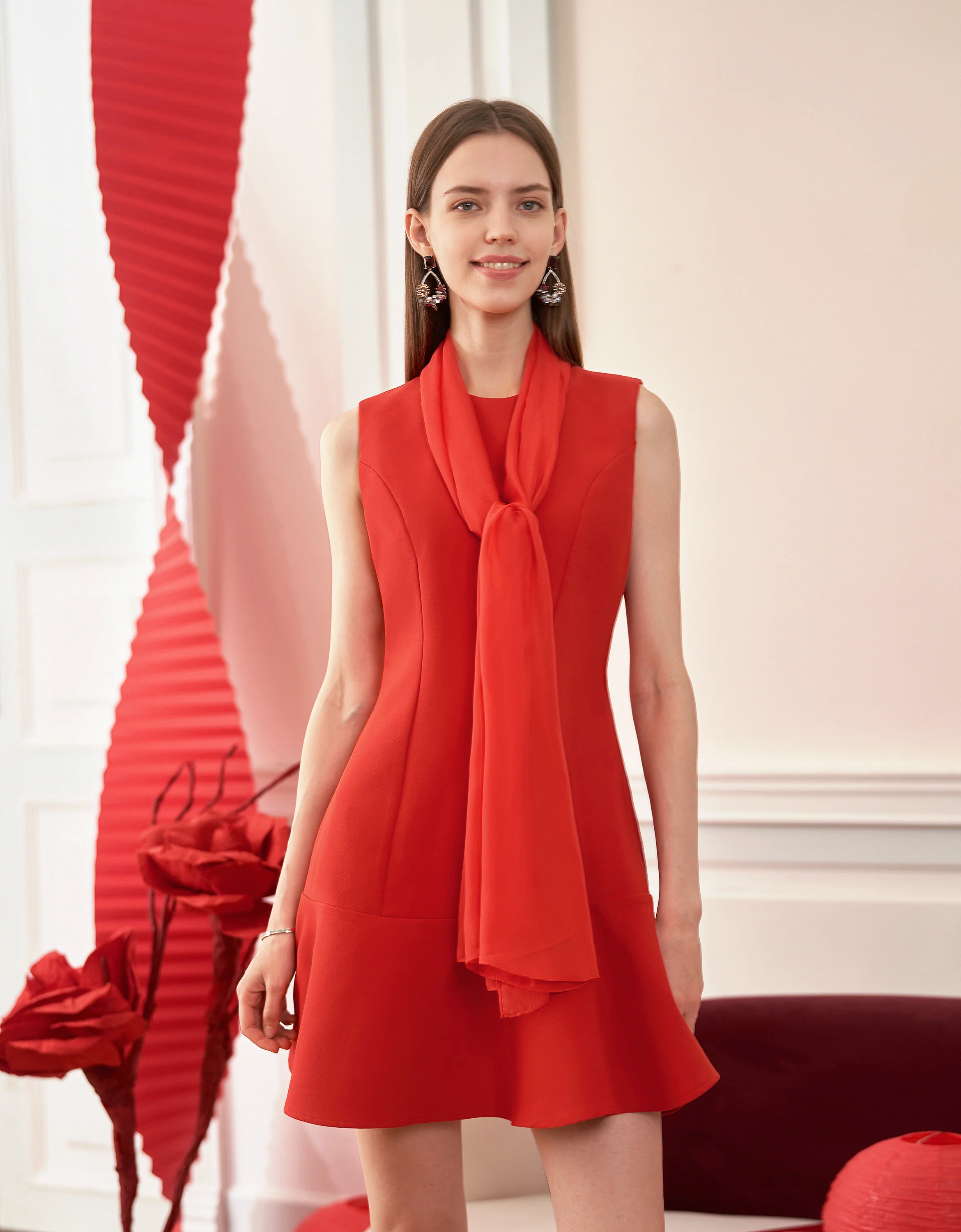 Sleeveless Tulle Two-way Dress - Image 14
