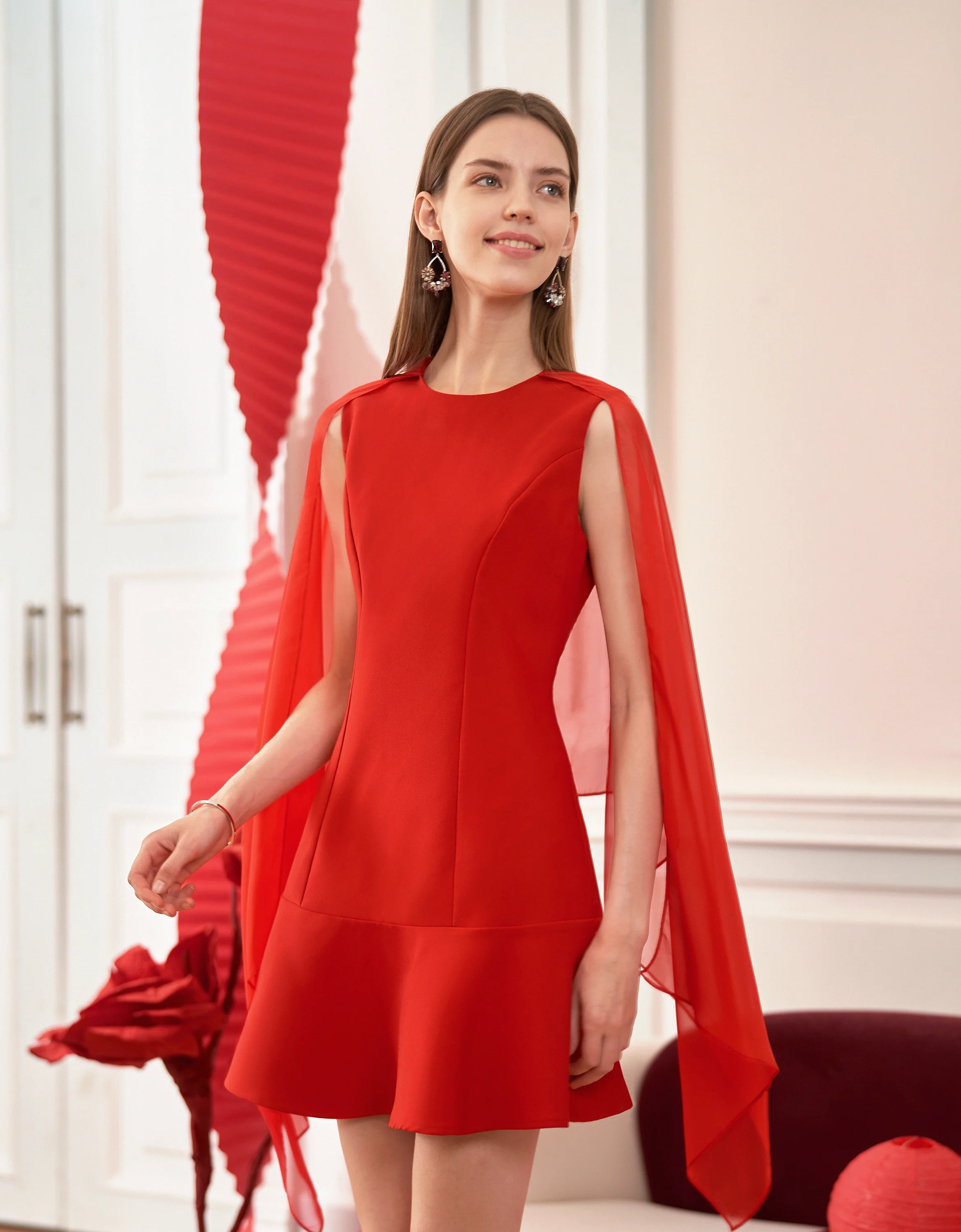 Sleeveless Tulle Two-way Dress - Image 9