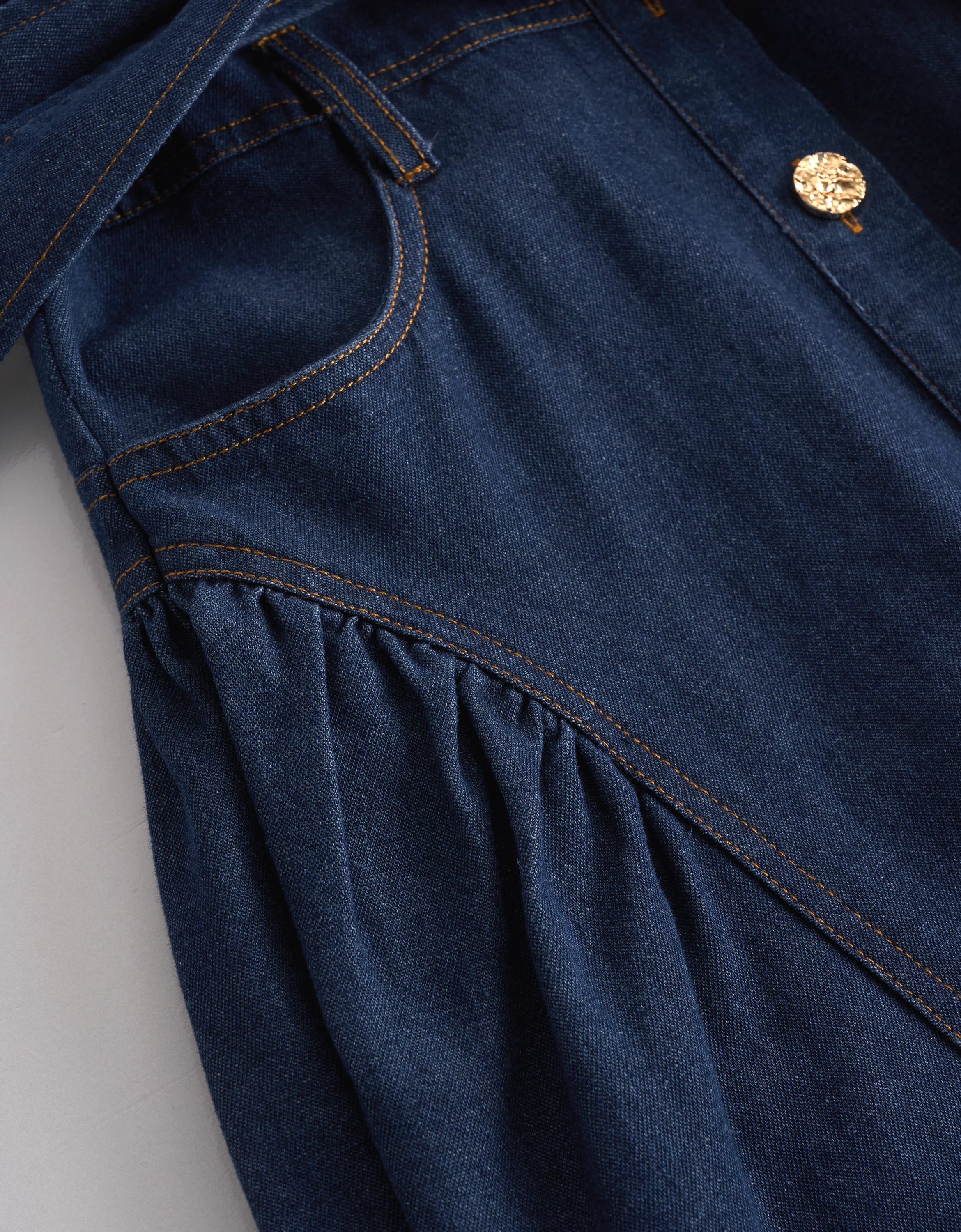 Slim Fit Sleeveless Denim Midi Dress - Image 6