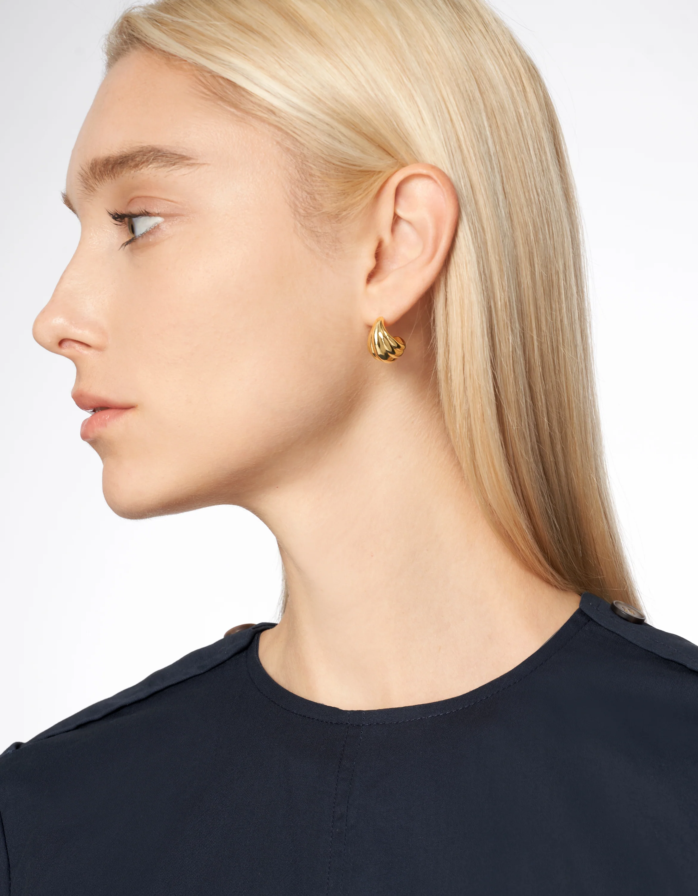 RAWFINED Spiral Hoop Earrings - Image 4