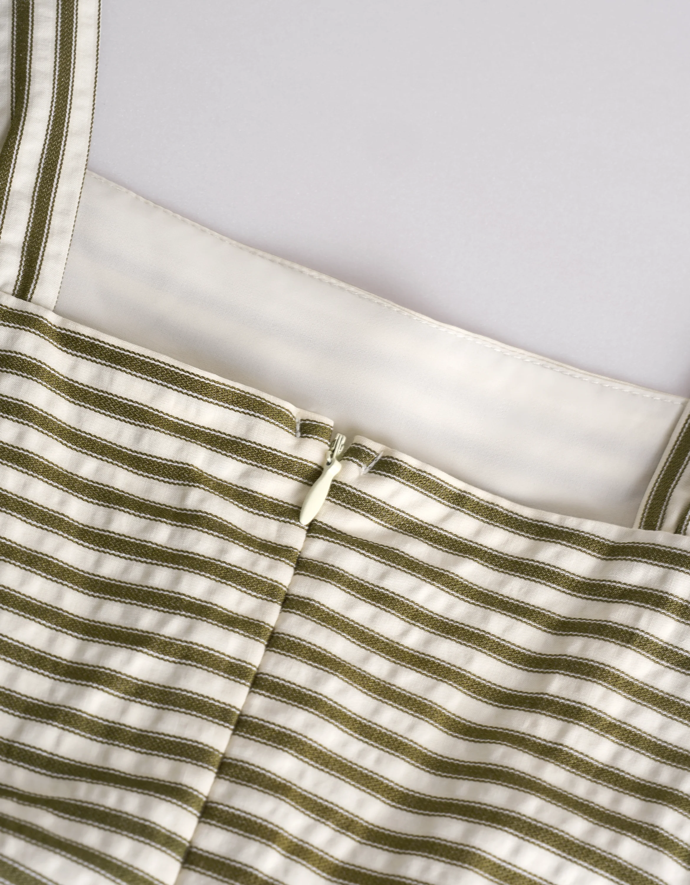 Square Neck Striped Textured Midi Dress - Image 7
