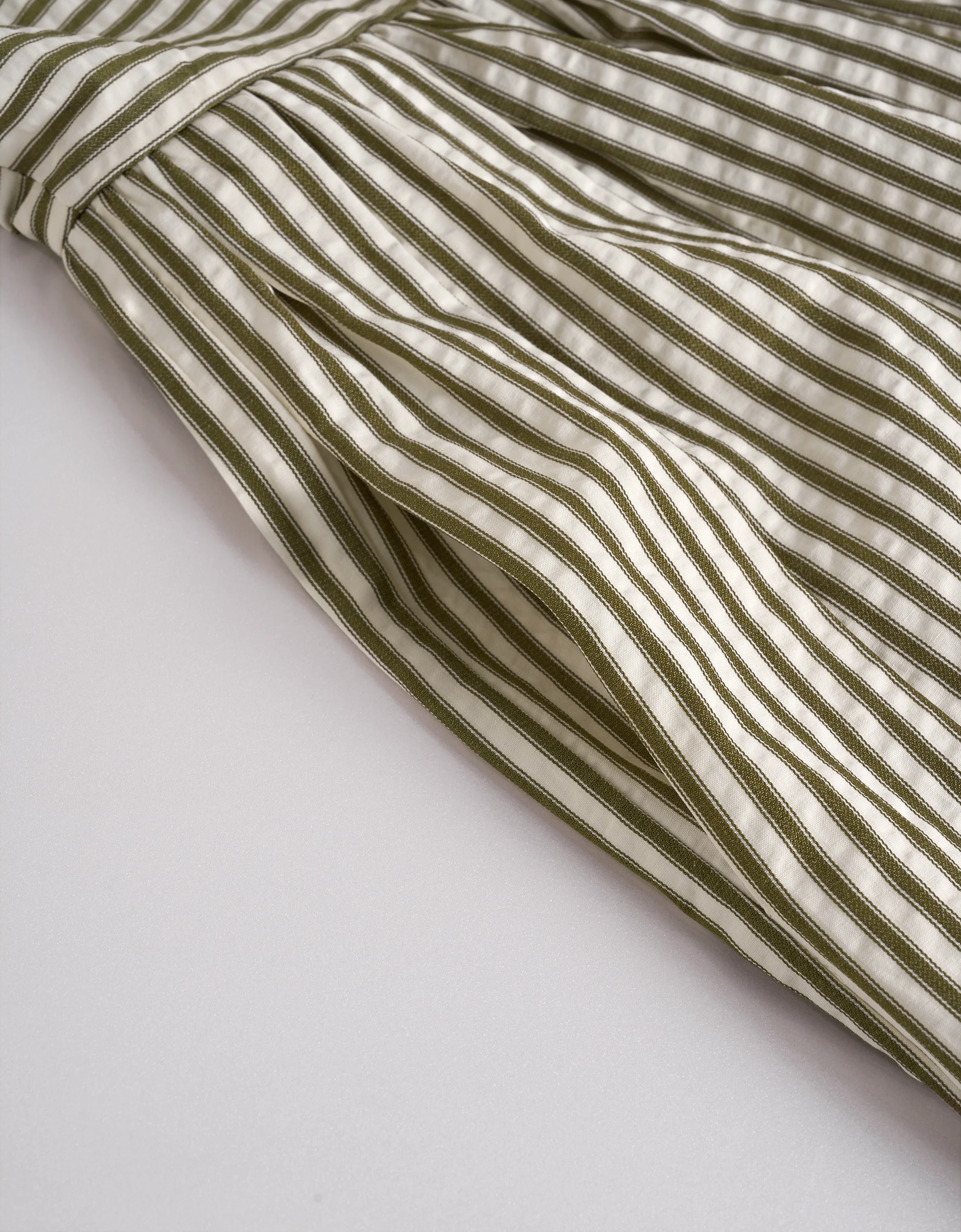 Square Neck Striped Textured Midi Dress - Image 8