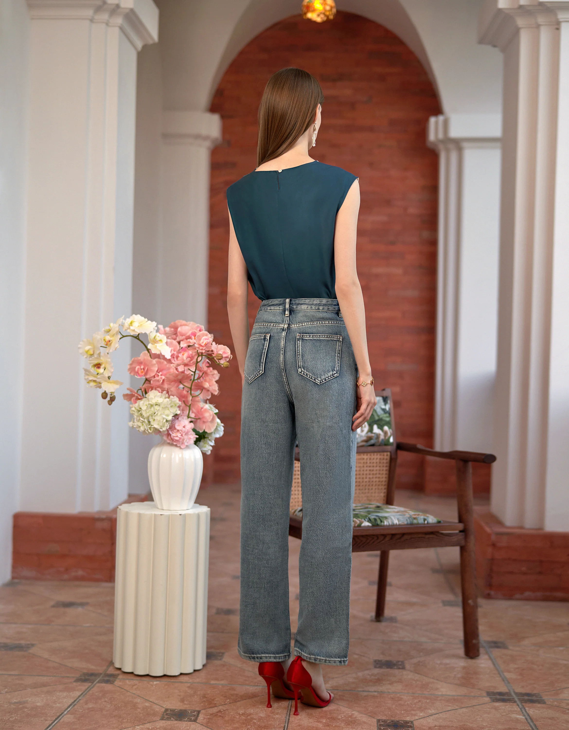 Straight-leg Vintage Denim Jeans - Image 3