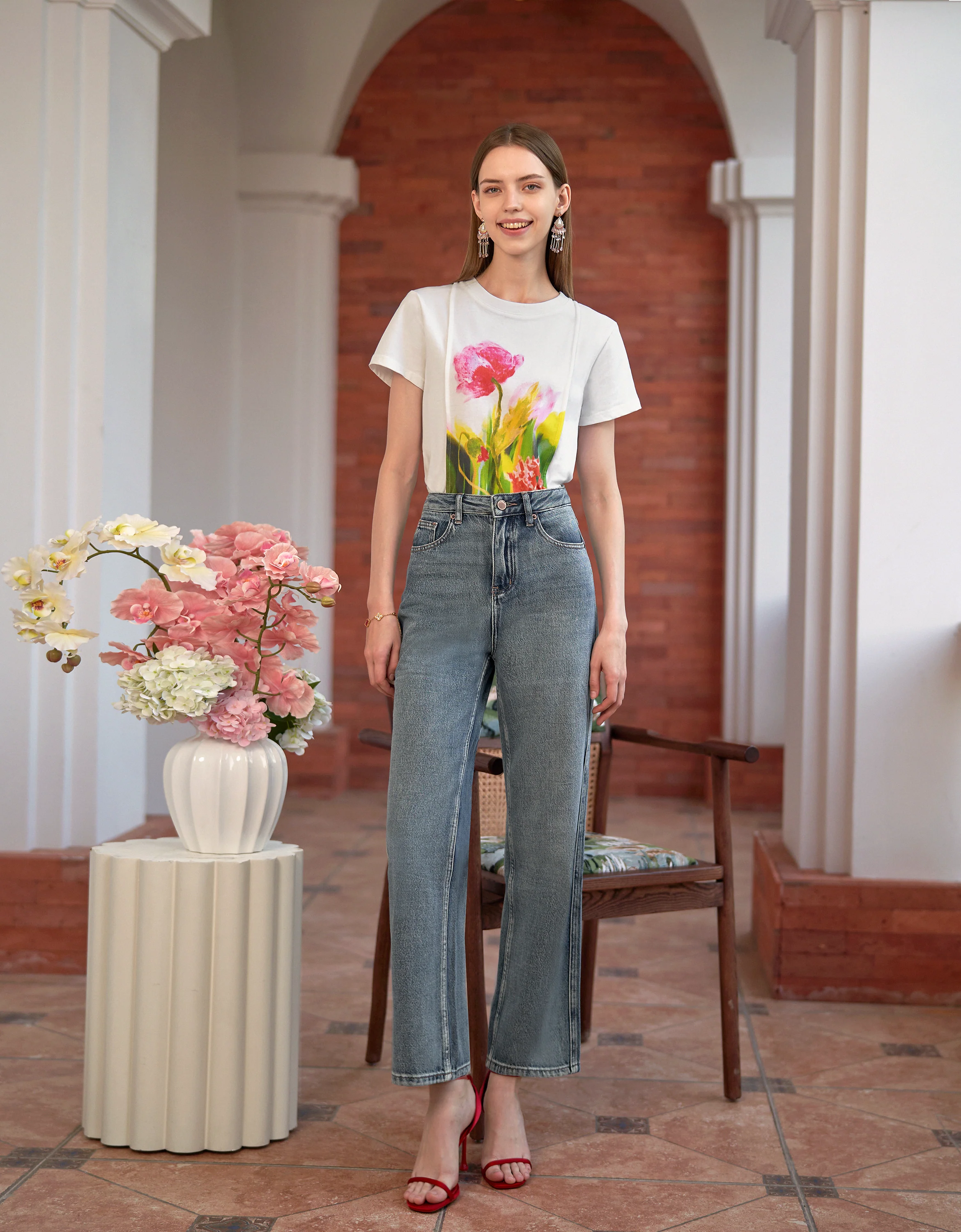 Straight-leg Vintage Denim Jeans - Image 4