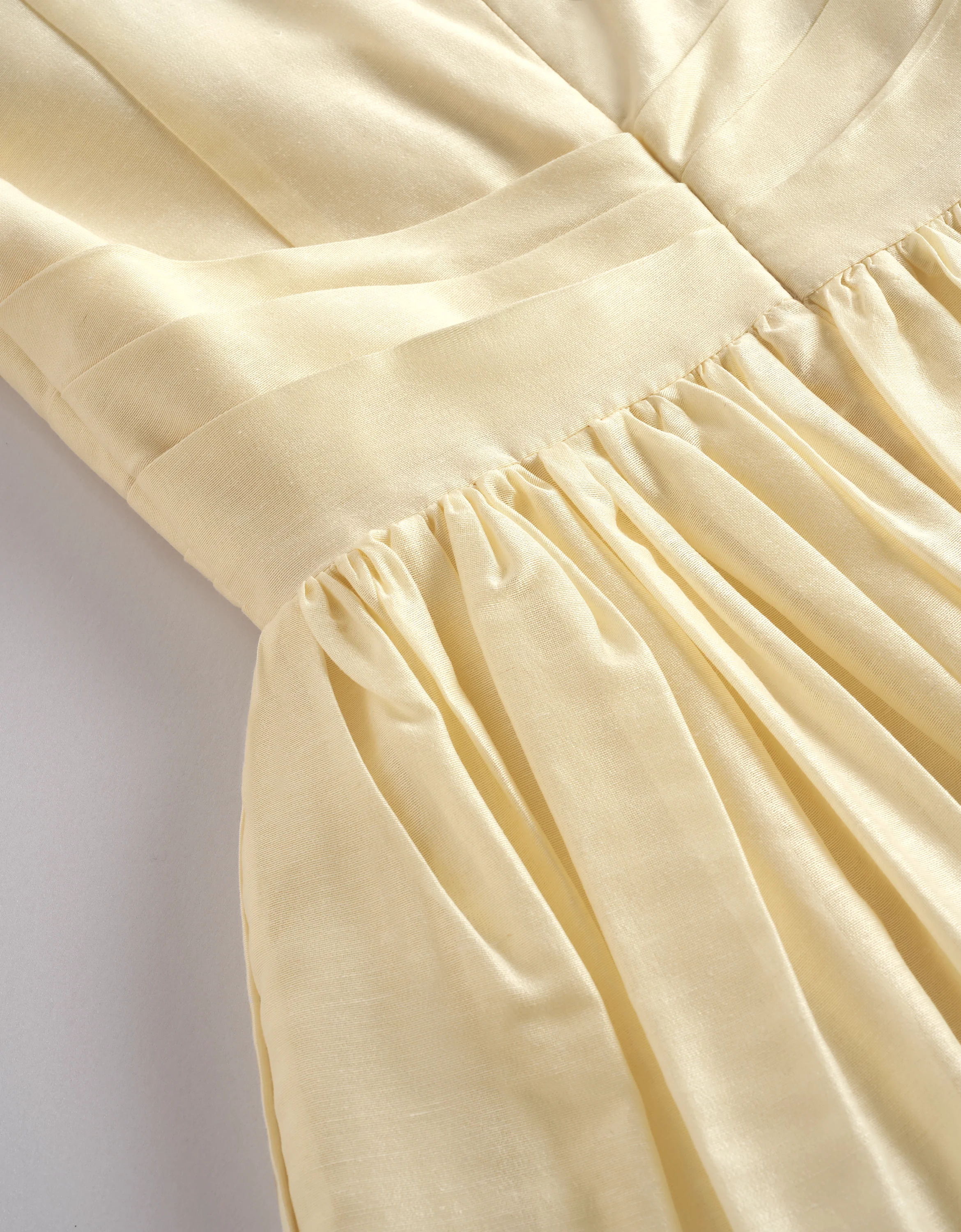 Tencel-linen Wrap Waist V-neck Dress - Image 16