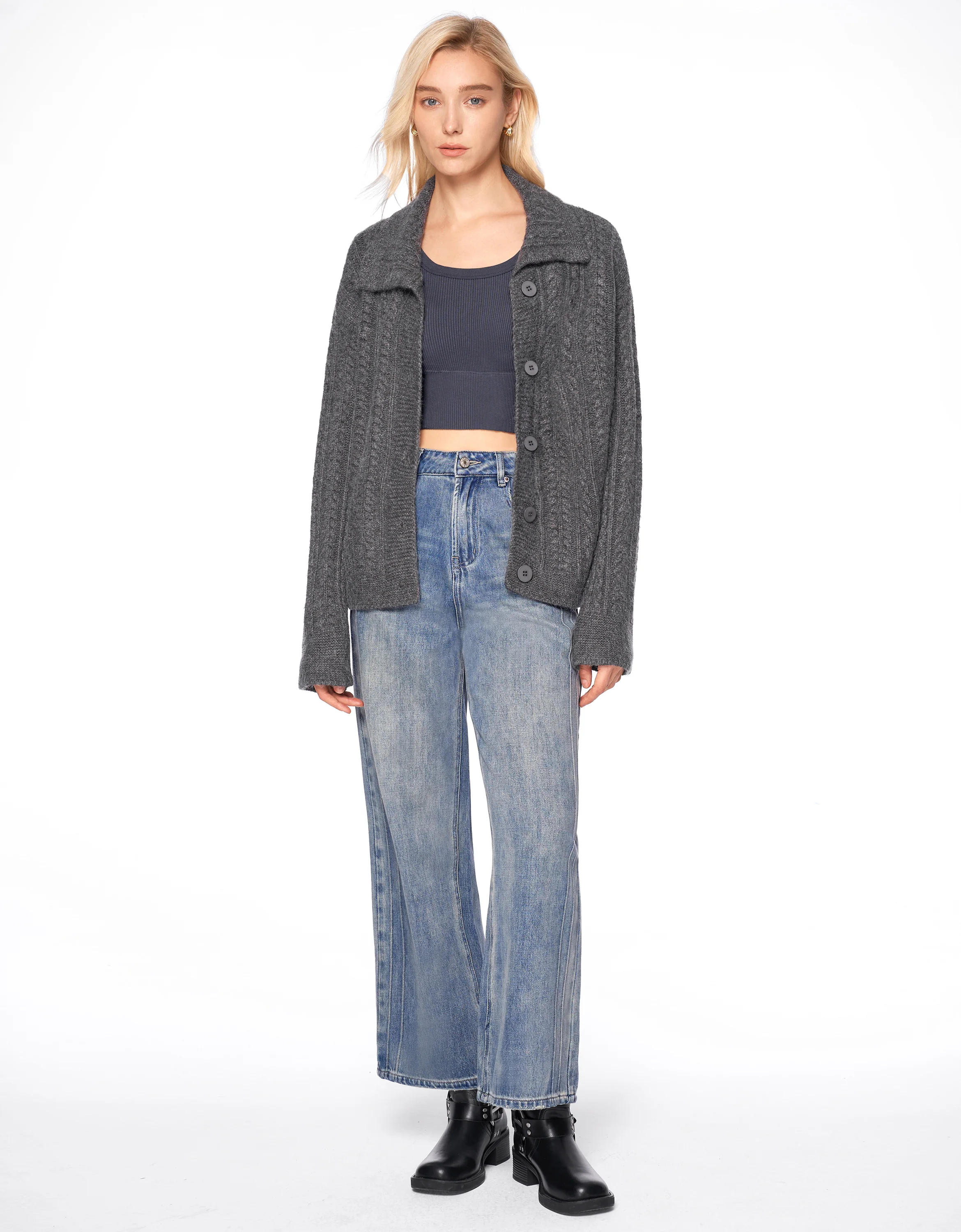 Textured Knit Cardigan - Image 11