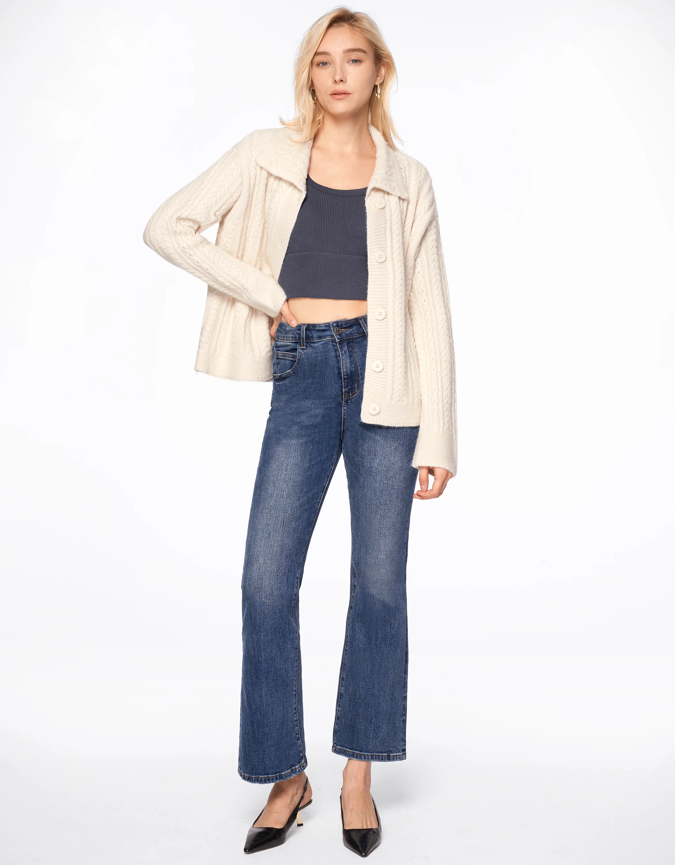 Textured Knit Cardigan - Image 5