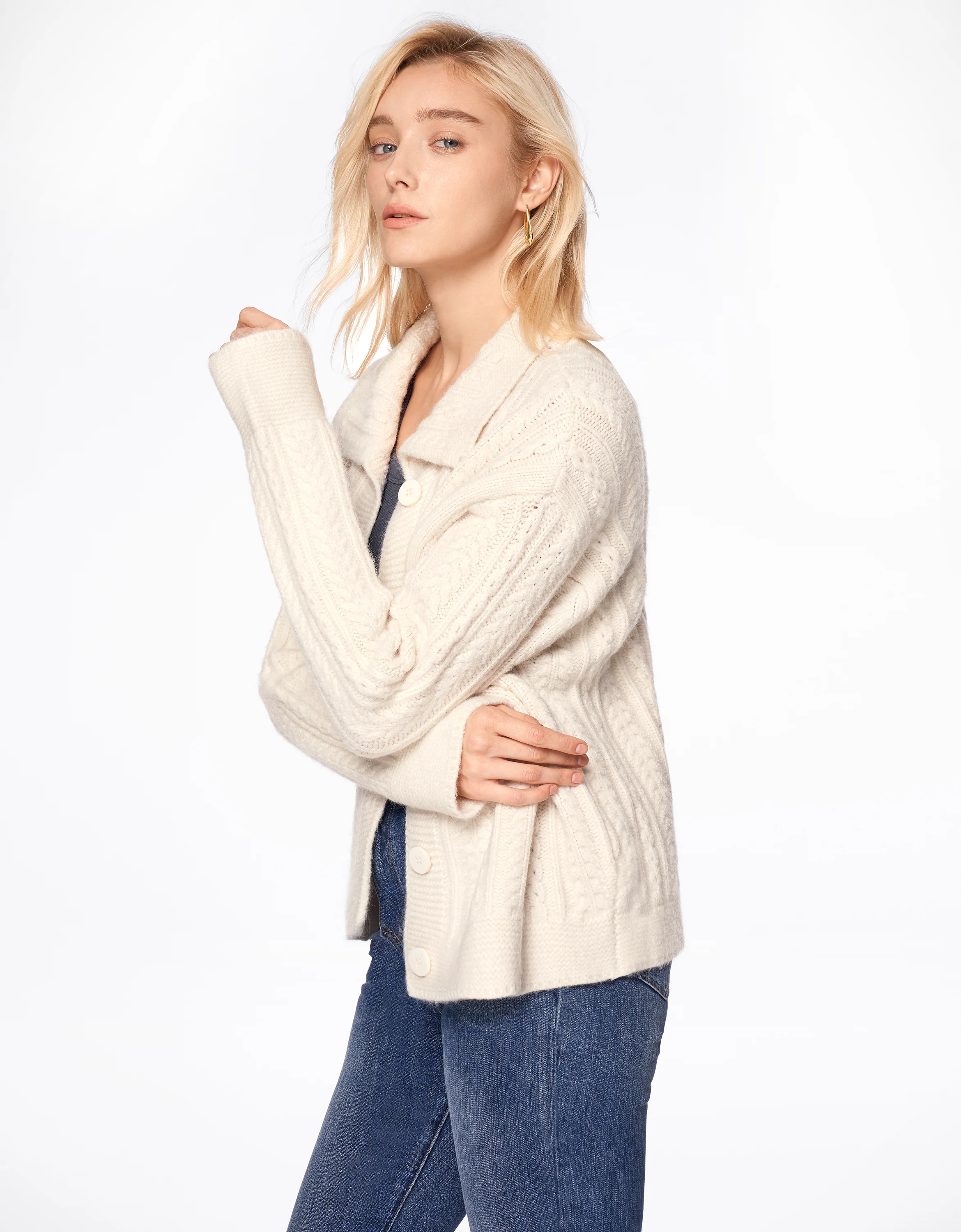 Textured Knit Cardigan - Image 8
