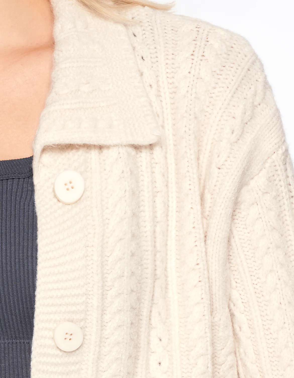 Textured Knit Cardigan - Image 9
