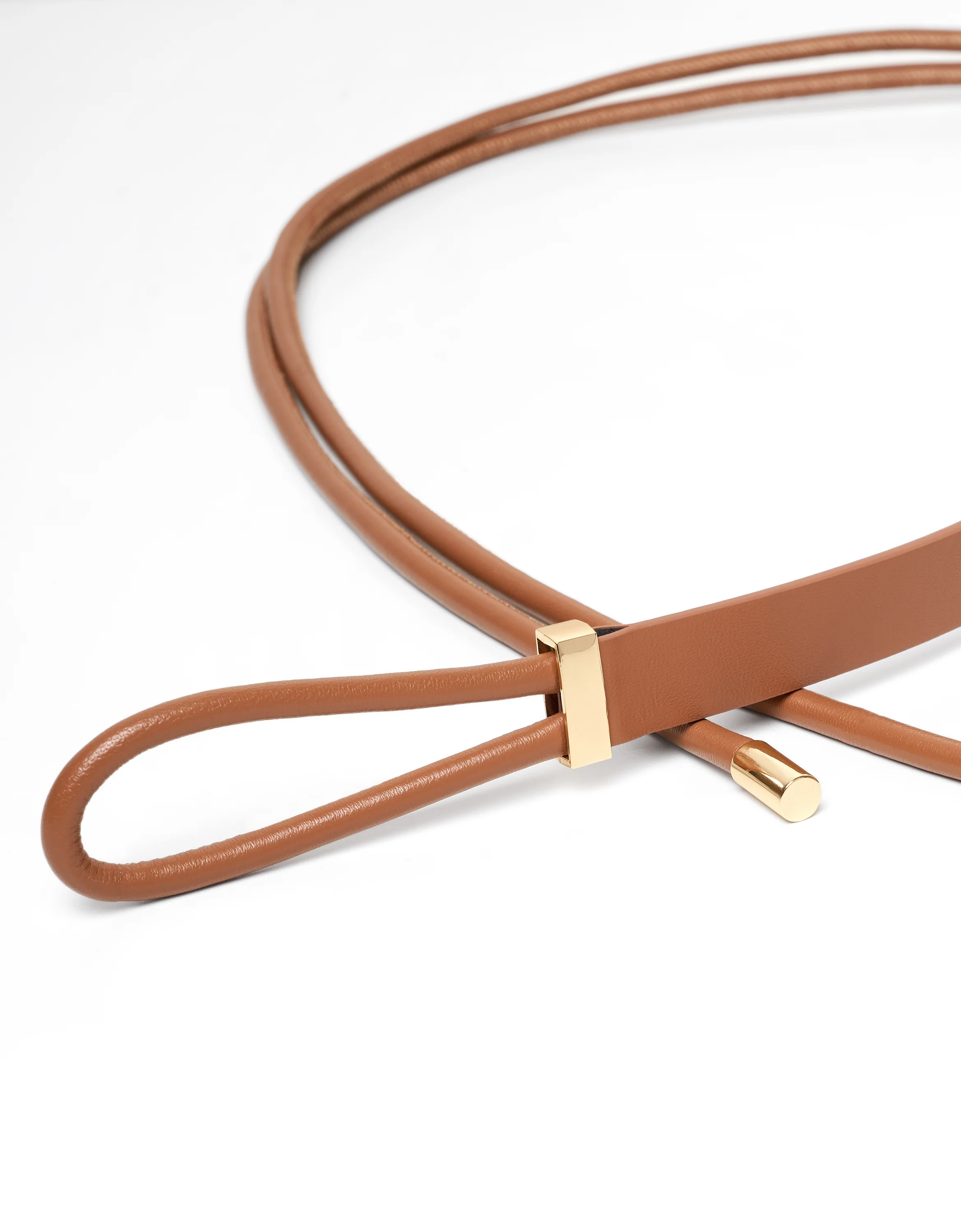 Thin Leather Tie Belt - Image 5