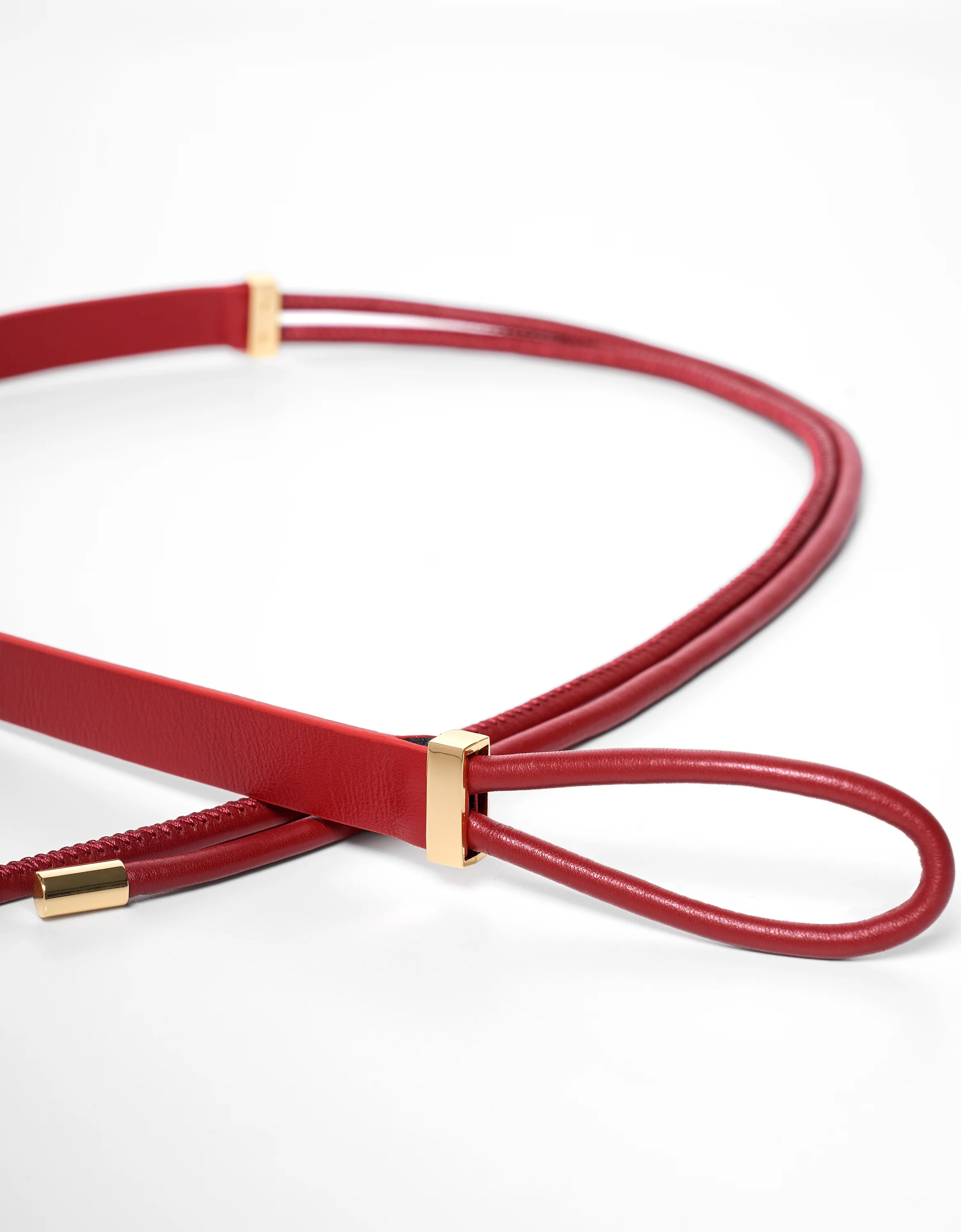 Thin Leather Tie Belt - Image 9