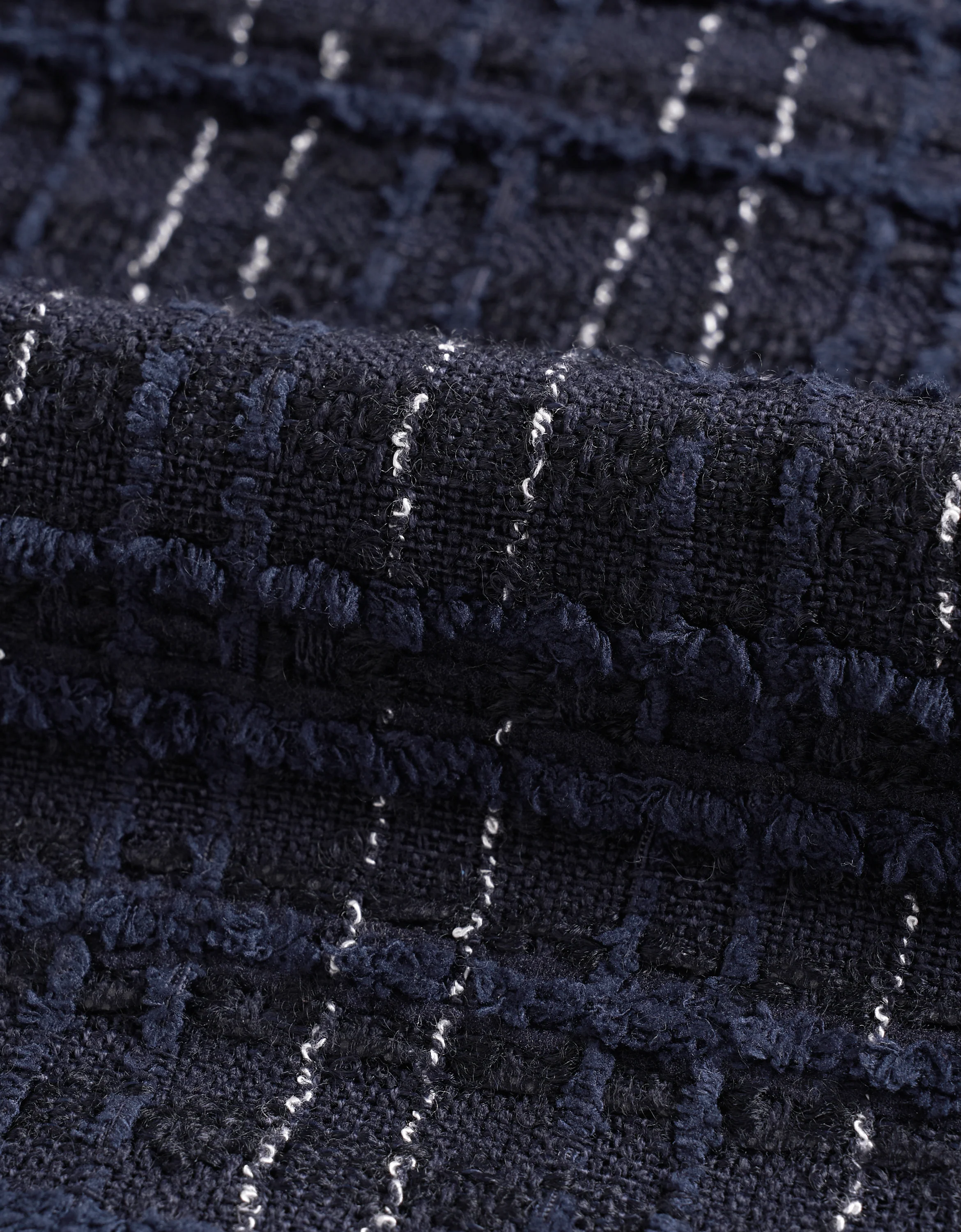 Tulle Long Sleeve Tweed Dress - Image 22