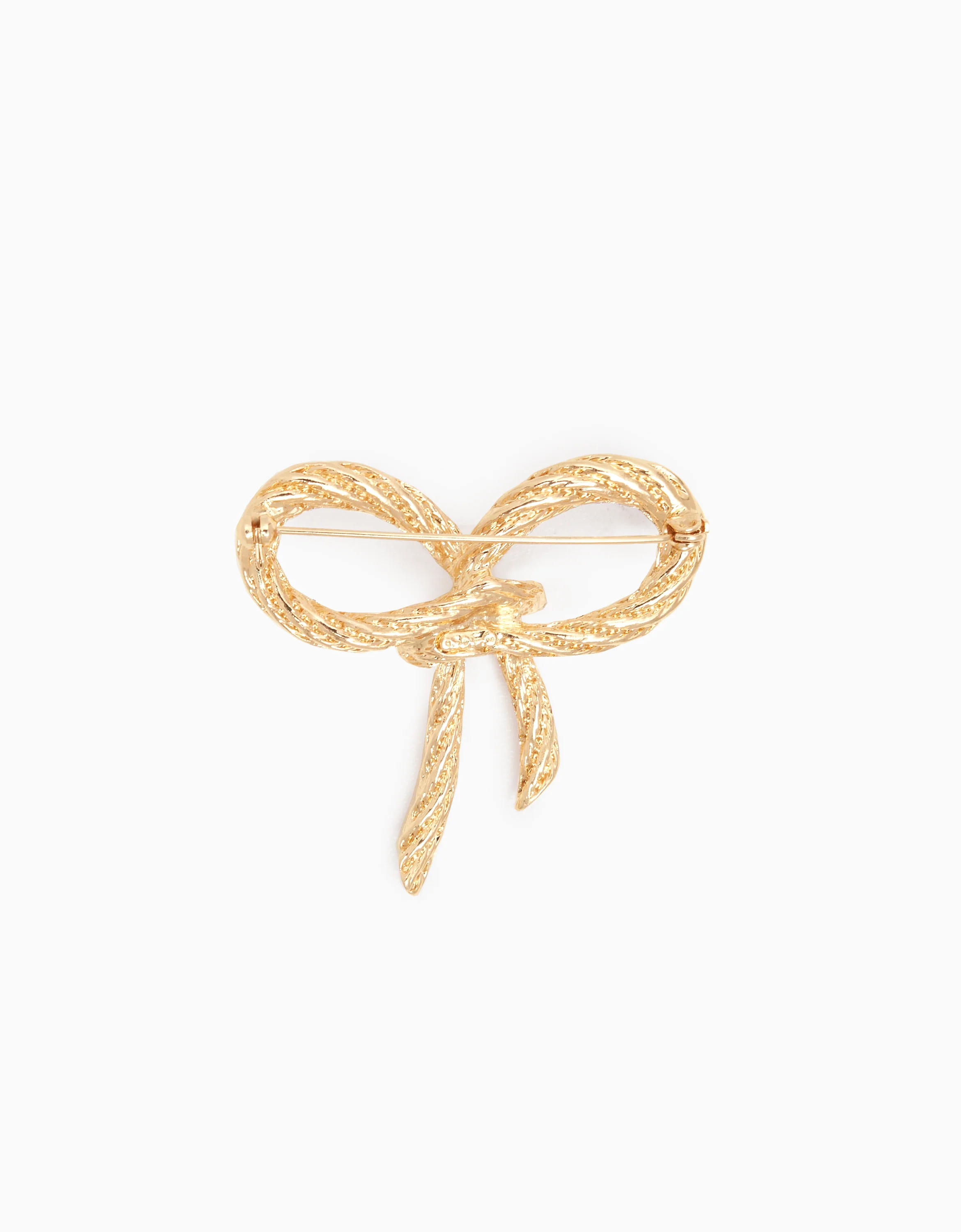 Twisted Bow Metal Brooch - Image 5