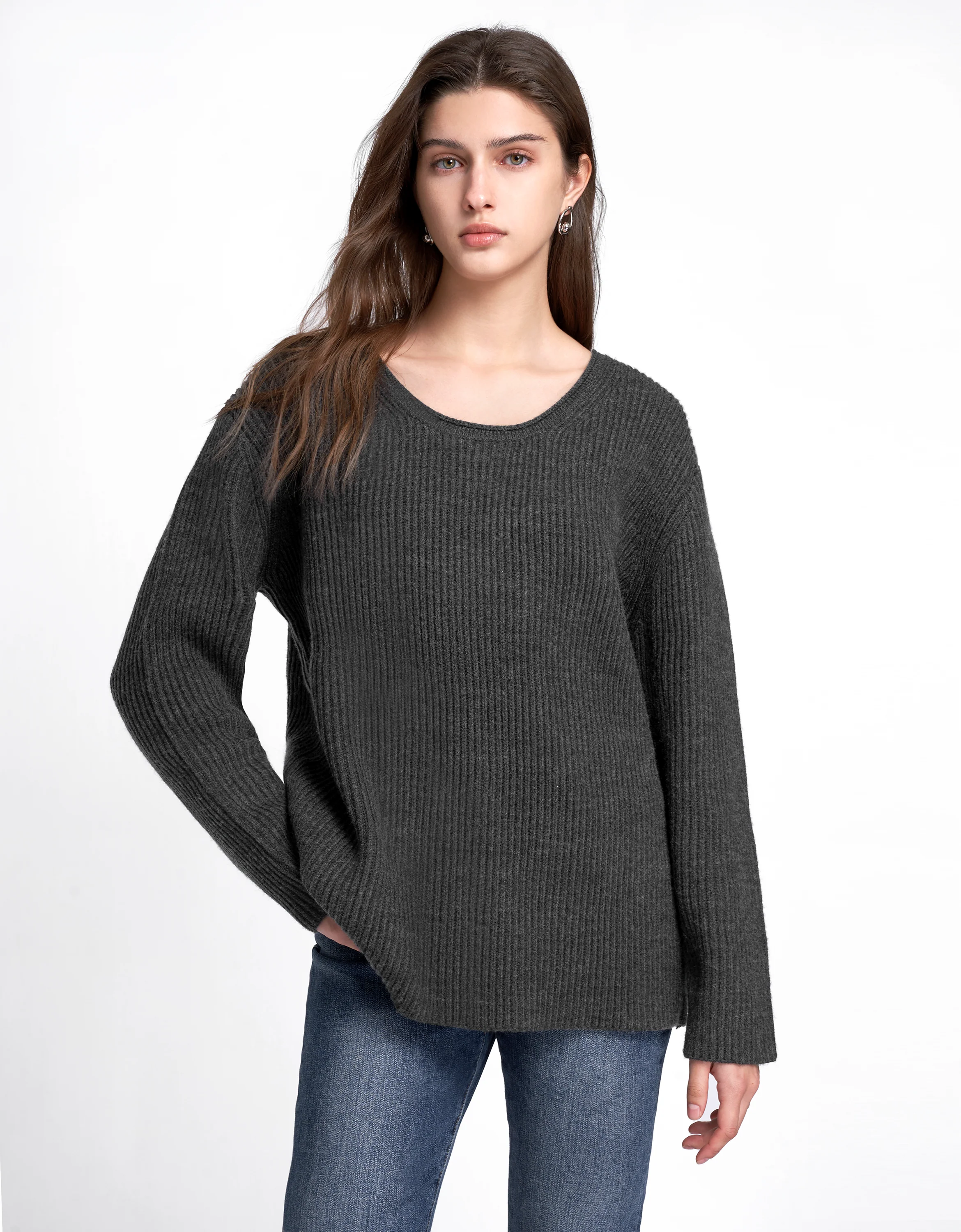 Two-piece Oversized Sweater & Pleated Dress Set - Image 12