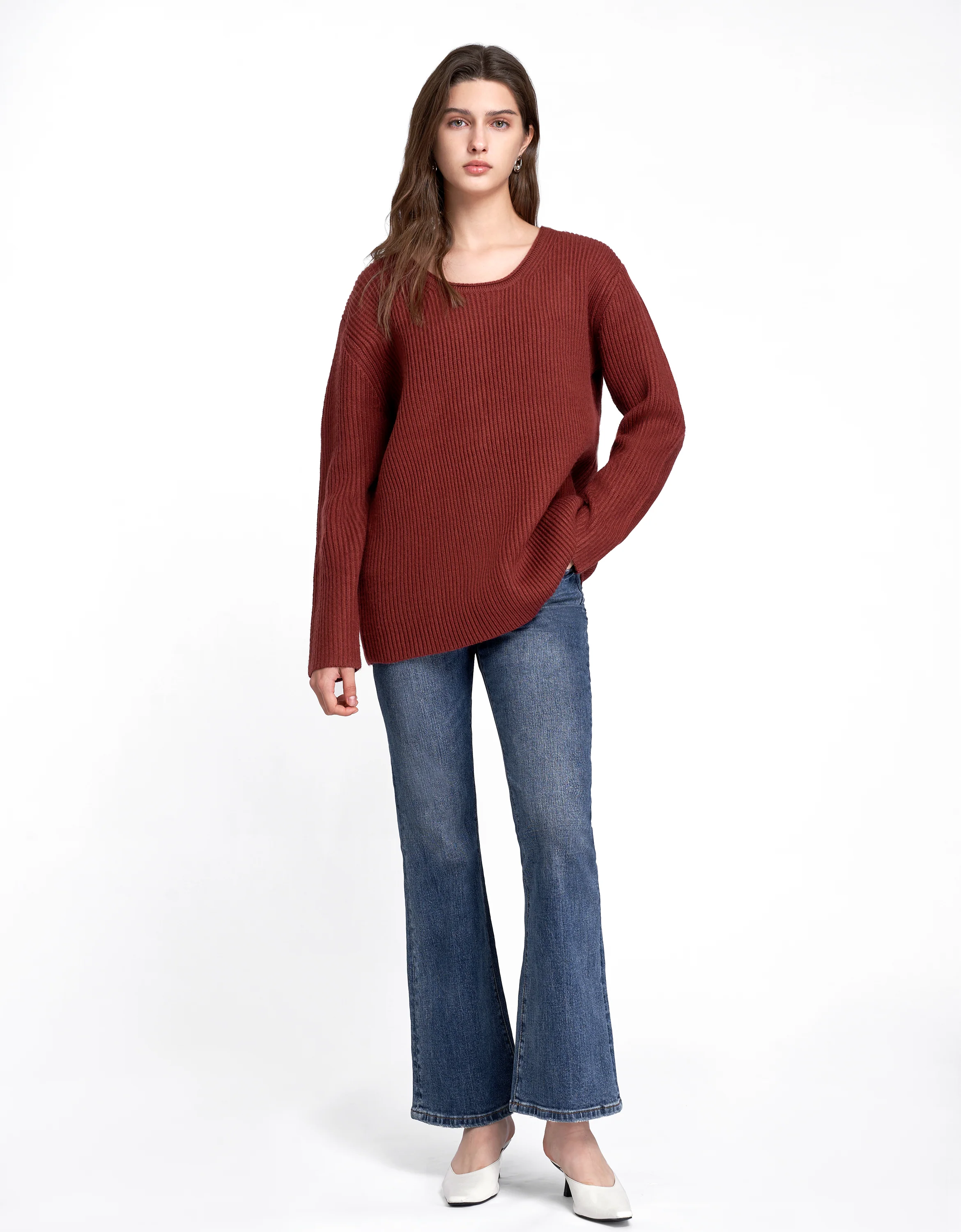 Two-piece Oversized Sweater & Pleated Dress Set - Image 5