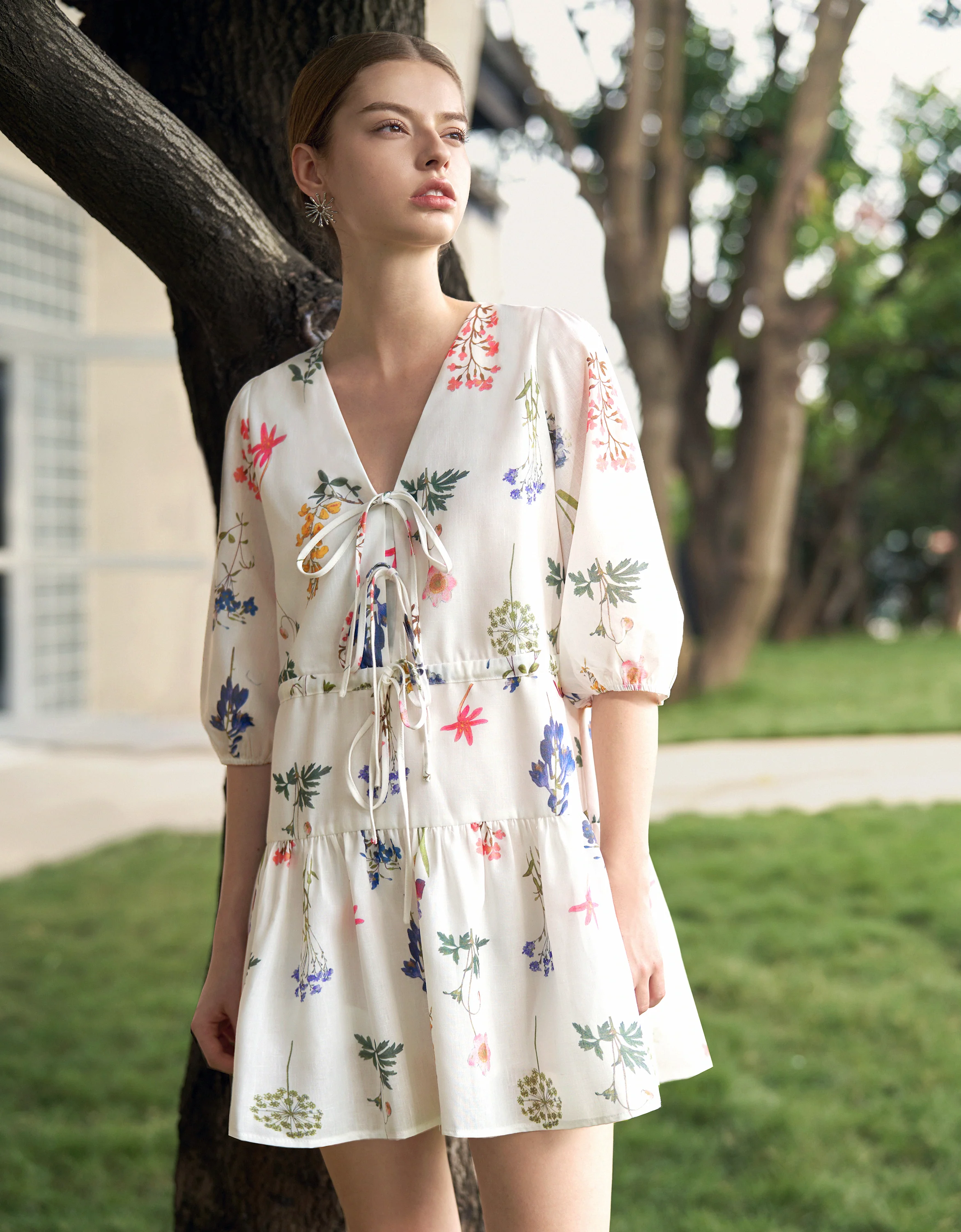 Two-way Floral Print Dress - Image 3